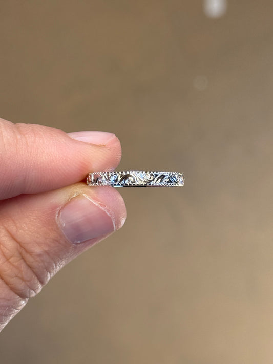 Myrtle Sterling Silver Wedding Band