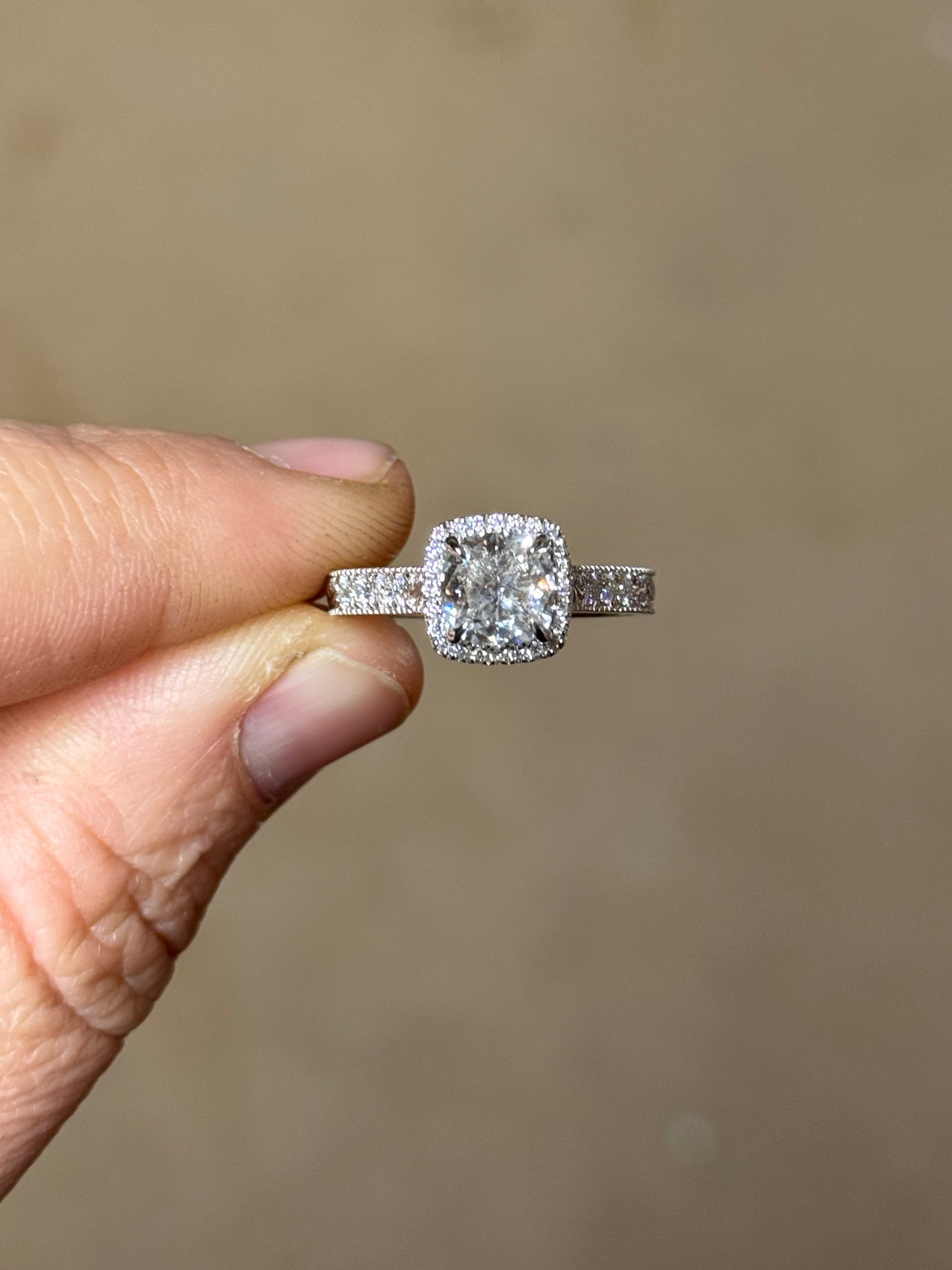 Skylar Pave Cathedral Engagement Ring Engagement Rings Tines Ranch Co