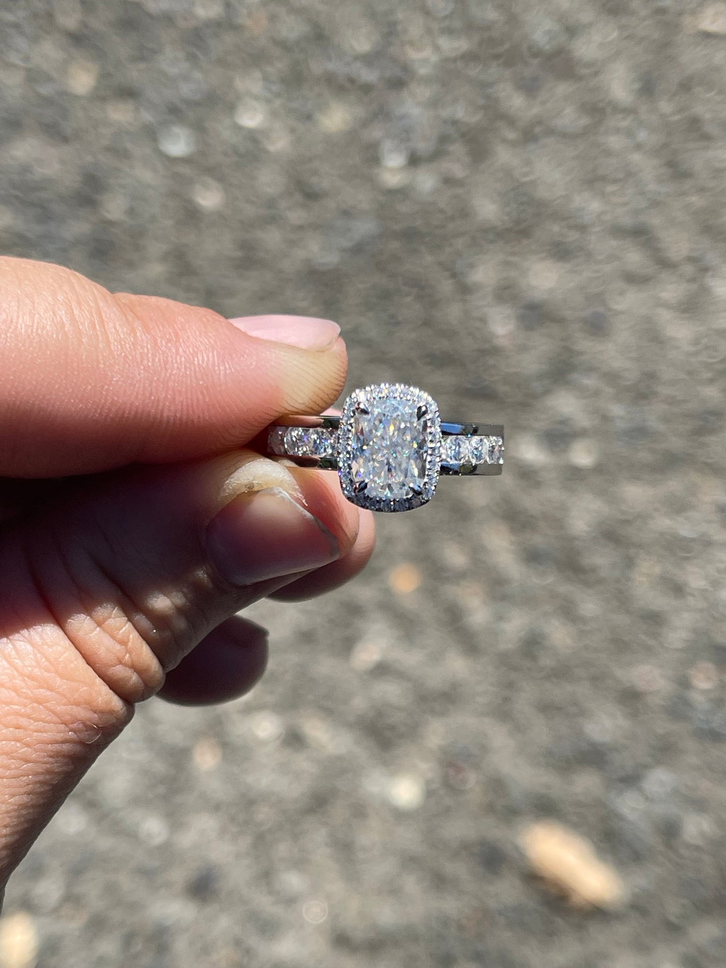 Barley Sterling Silver Engagement Ring