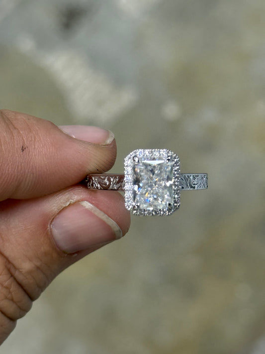 Nadeen Cathedral Sterling Silver Engagement Ring