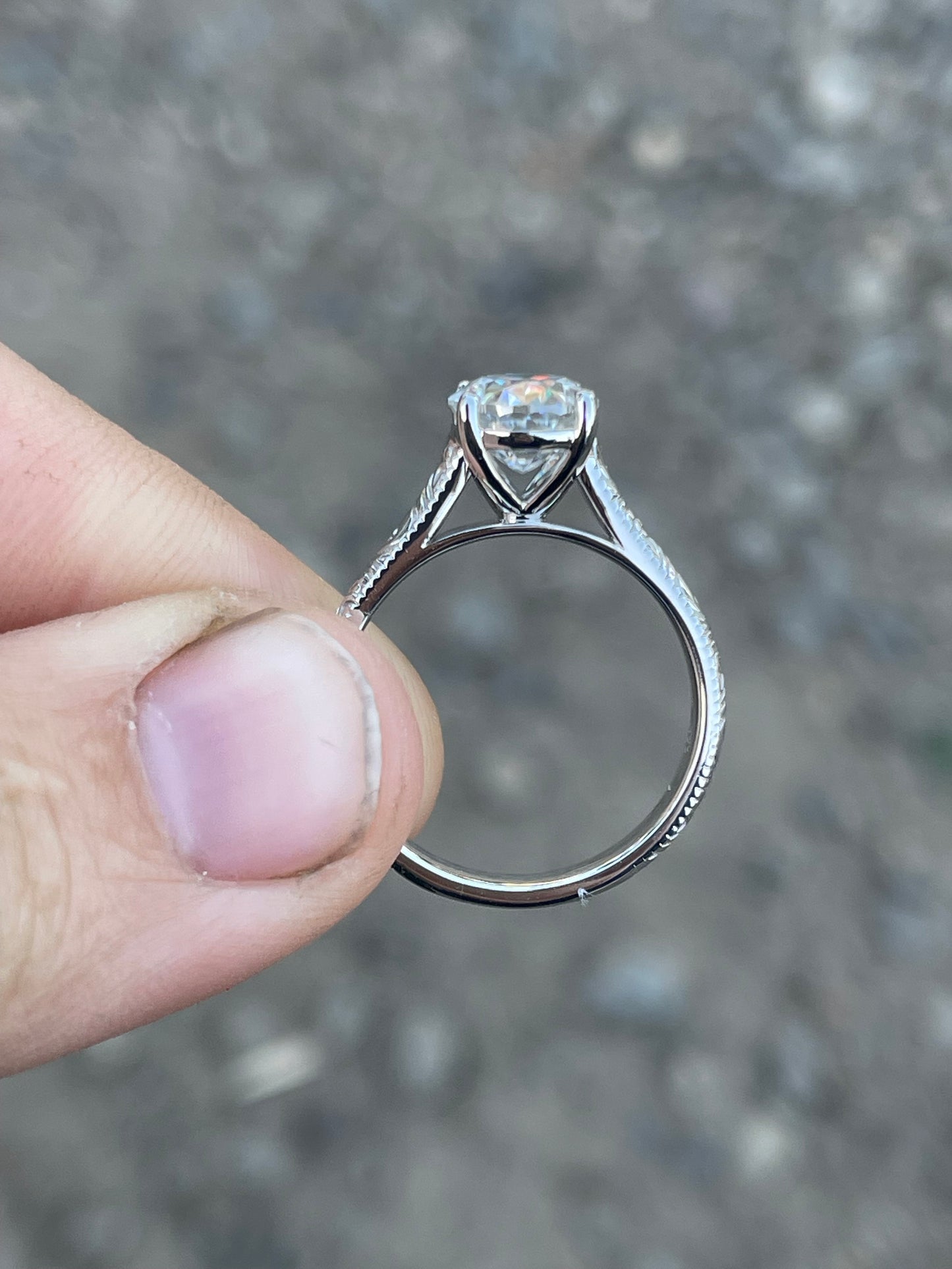 Honey Sterling Silver Engagement Ring