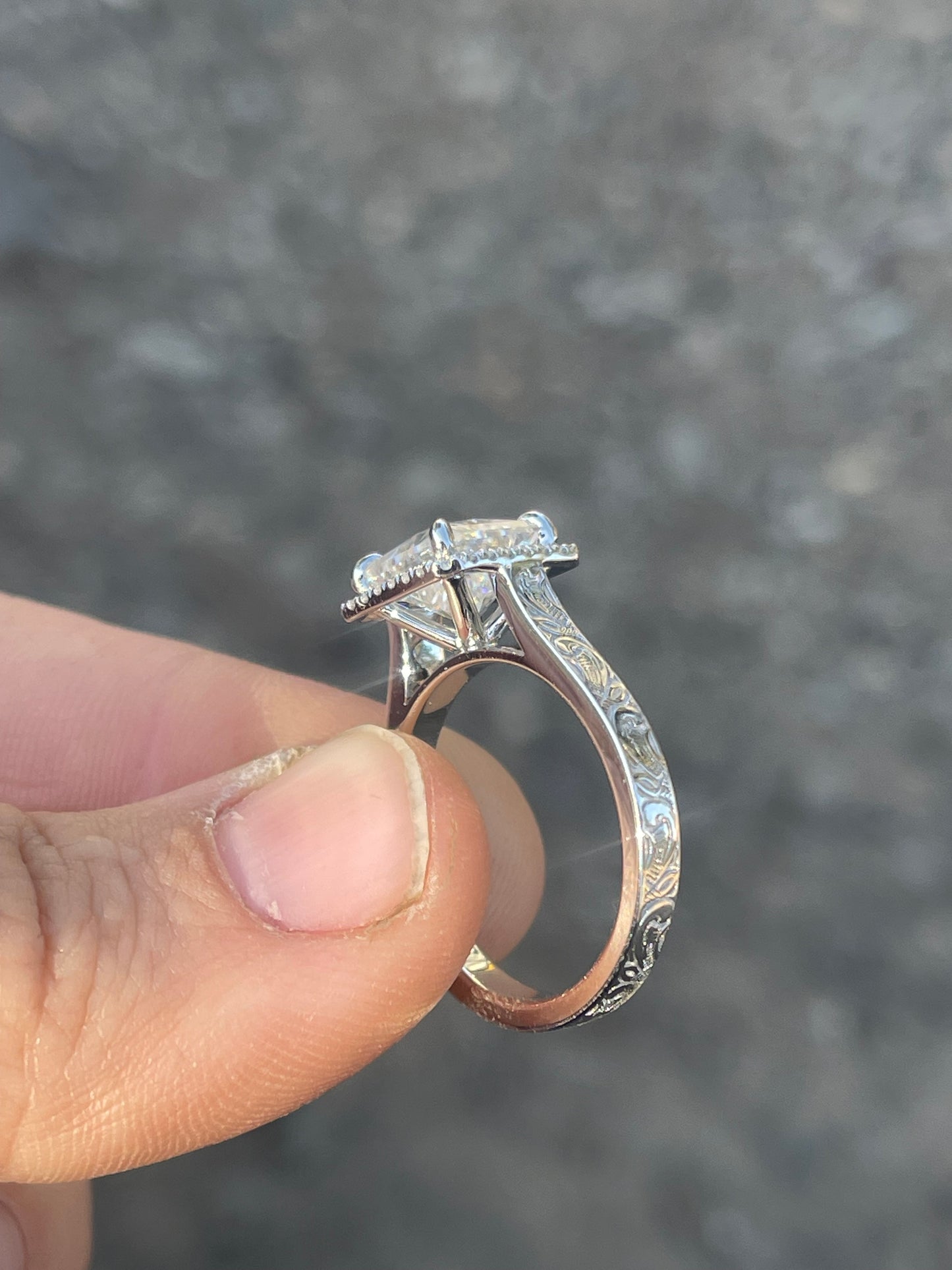 Spade Engagement Ring