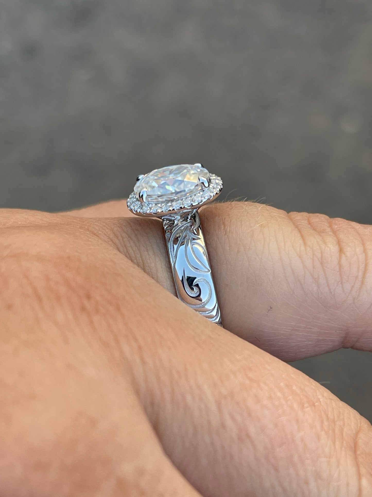 Drue Sterling Silver Engagement Ring