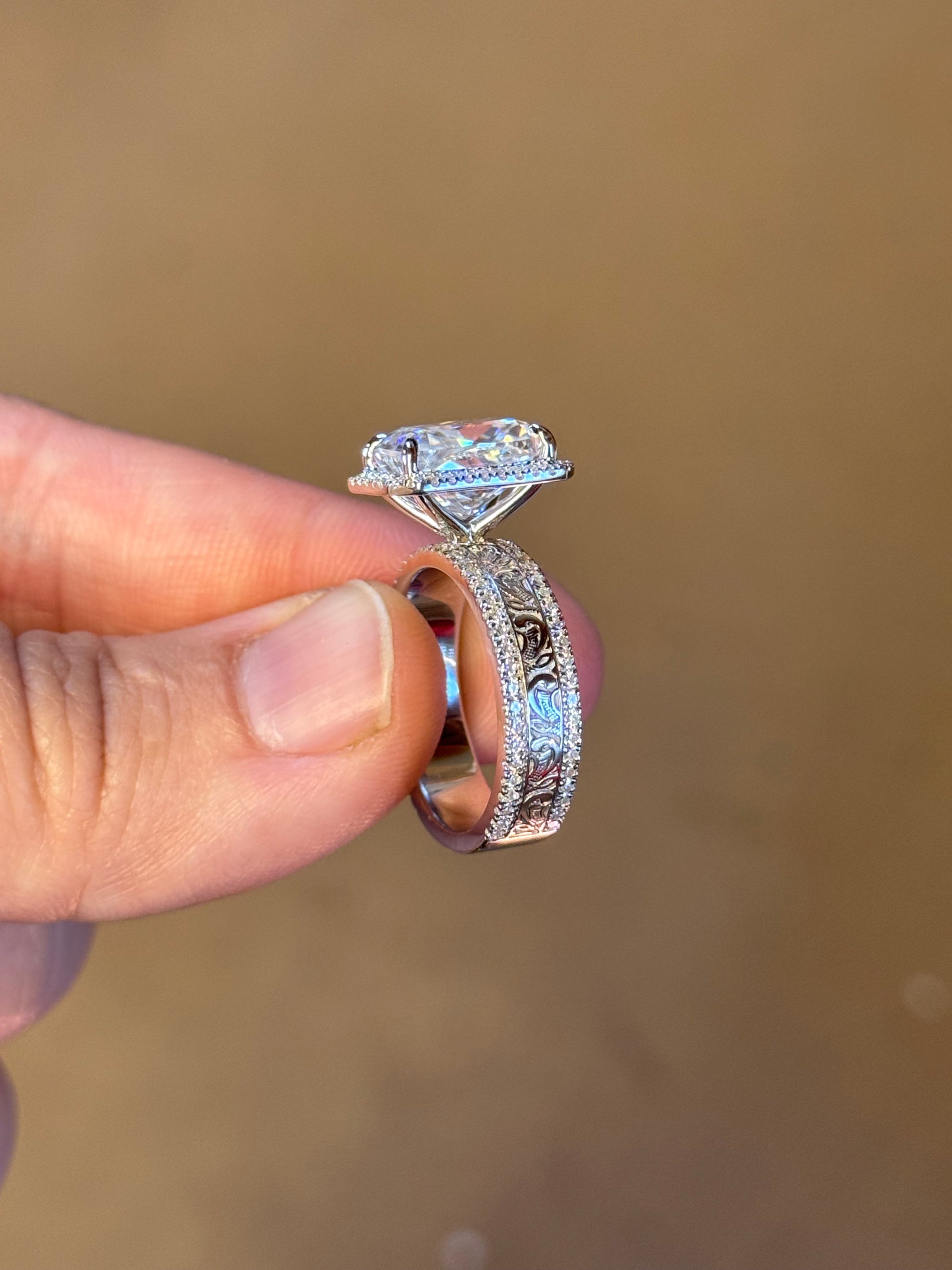 Kennedy 5ct Sterling Silver Engagement Ring Engagement Rings Tines Ranch Co