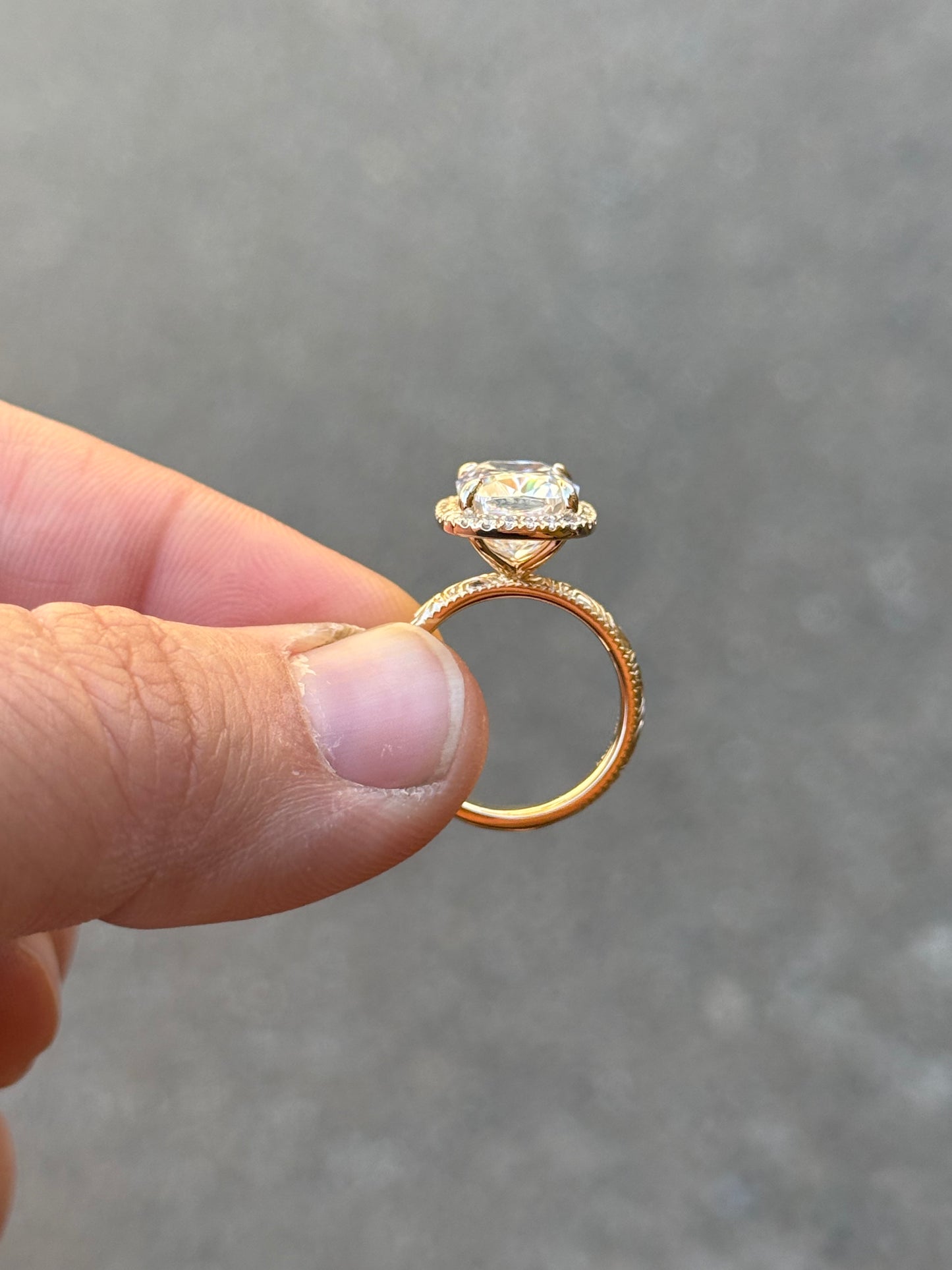 Aspen 5ct 5.5US 14K Yellow Gold Engagement Ring