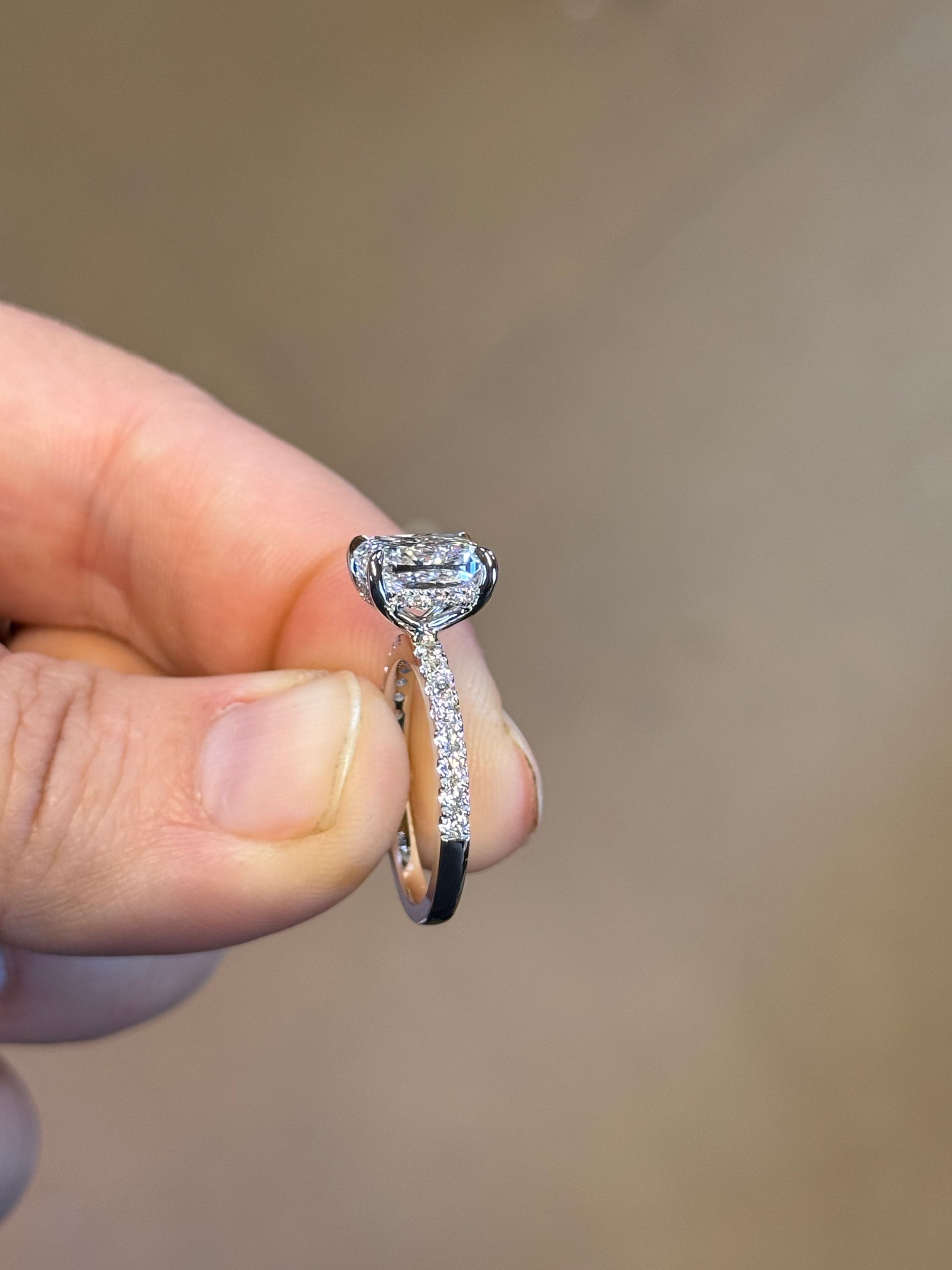 Kodi Hidden Halo 6.5US 14K White Gold DIAMOND Engagement Ring Engagement Rings Tines Ranch Co