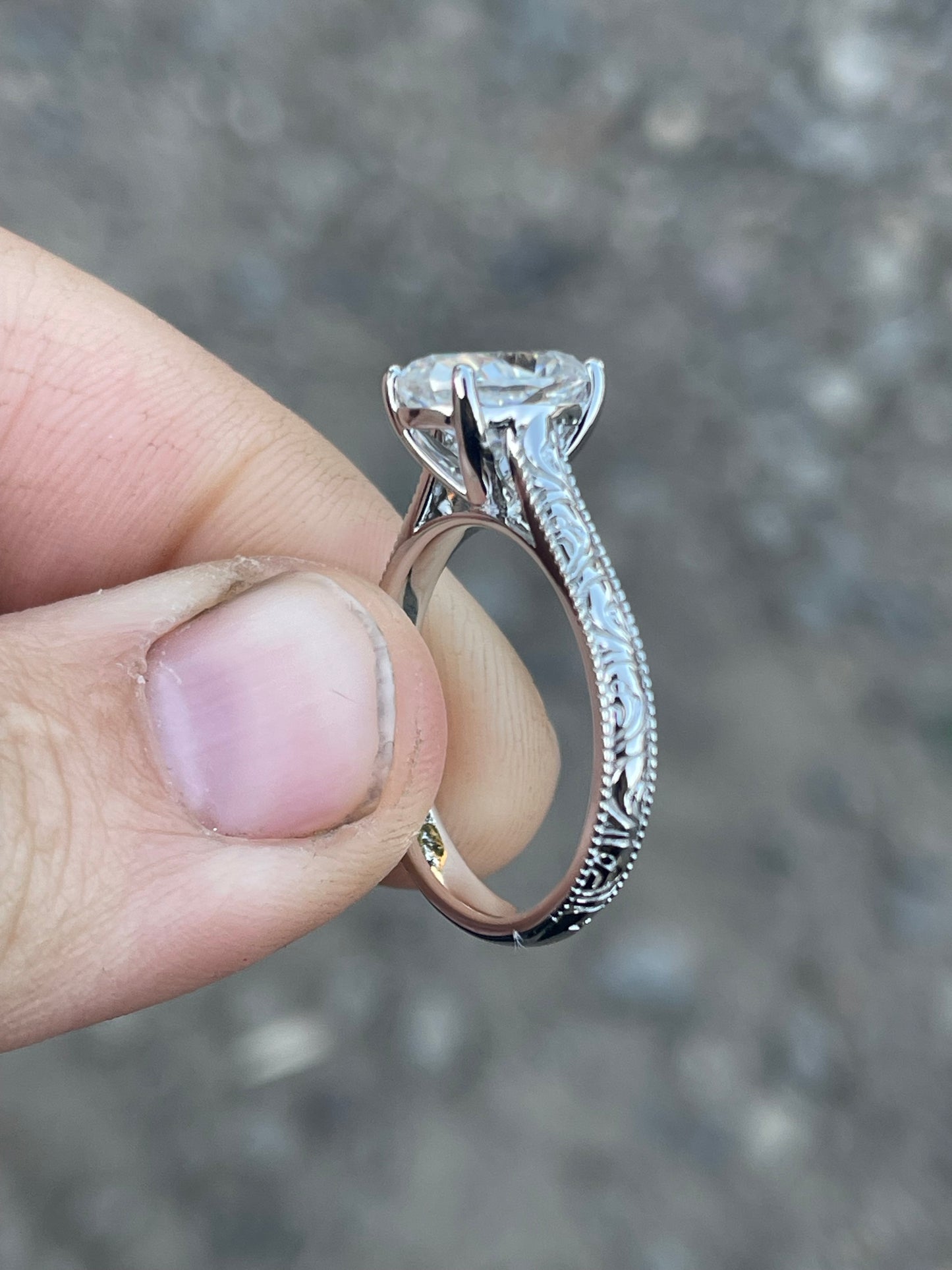 Honey Sterling Silver Engagement Ring