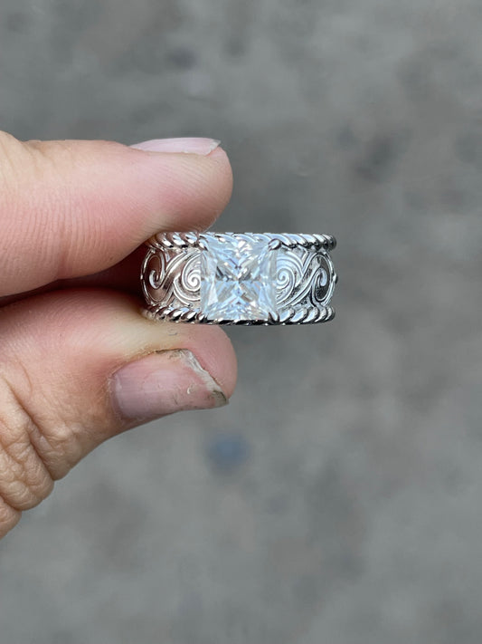 Faith Sterling Silver Engagement Ring