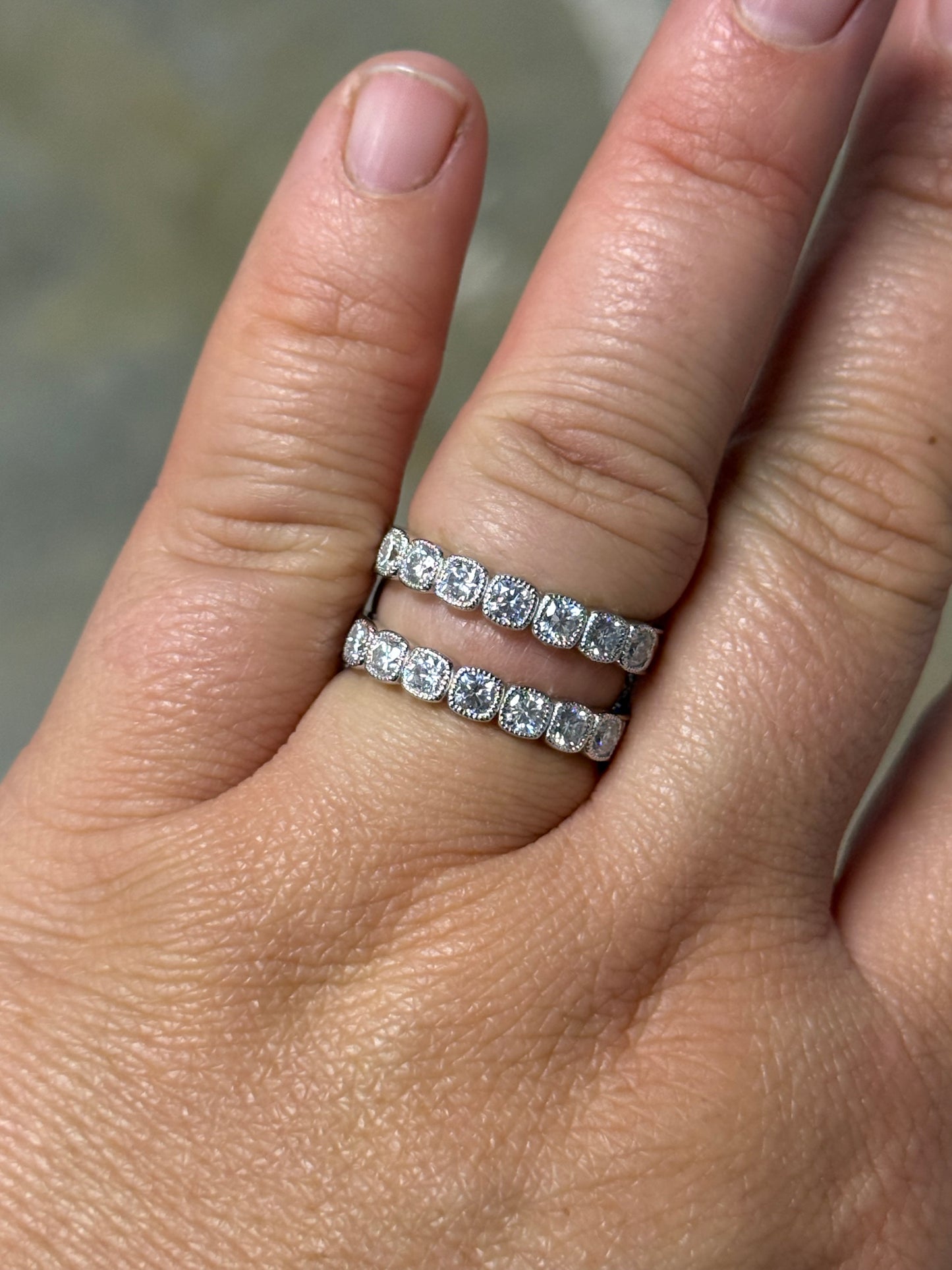 Bentley Moissanite Insert Wedding Band