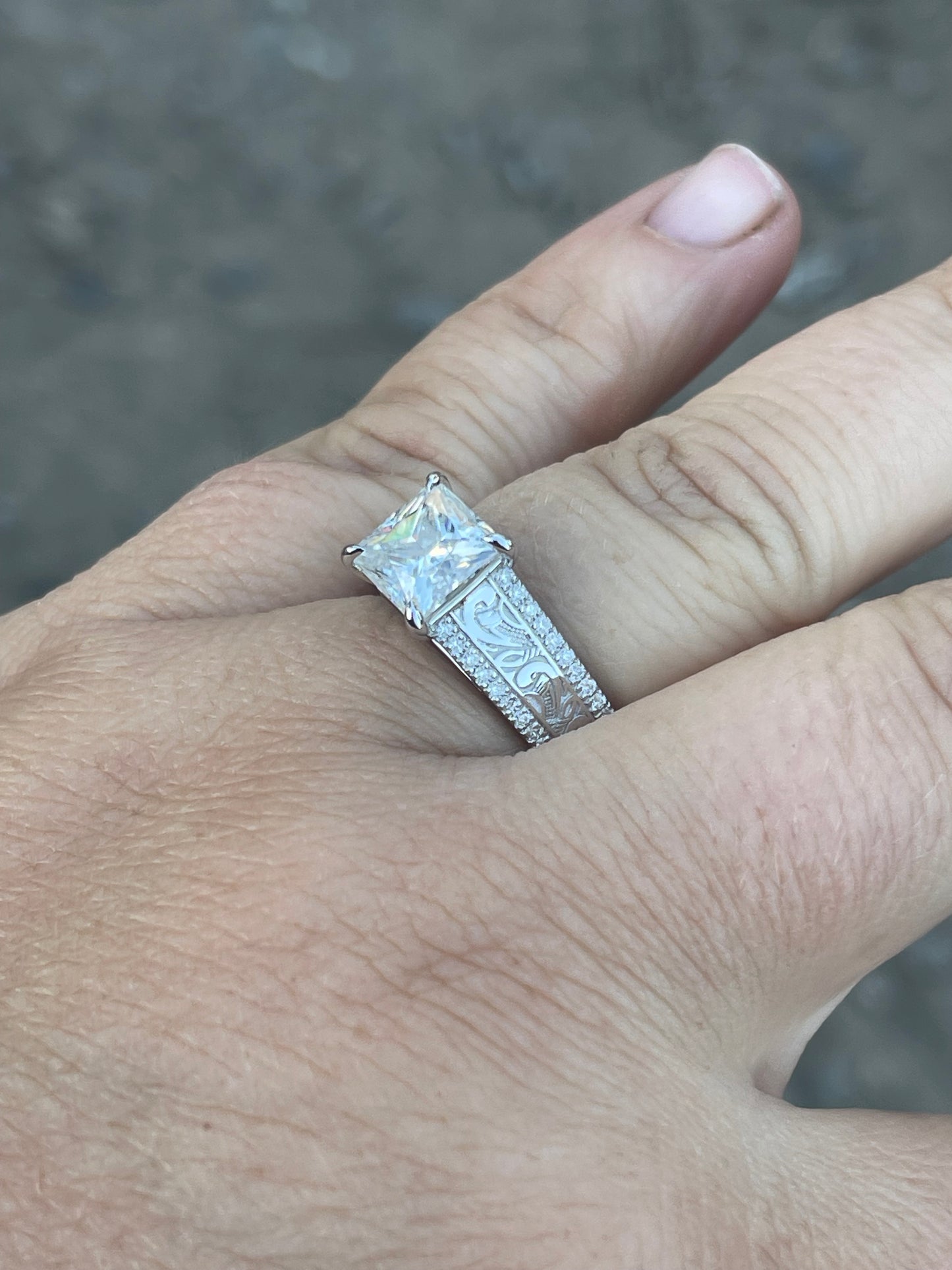 McKenna Cathedral Sterling Silver Engagement Ring