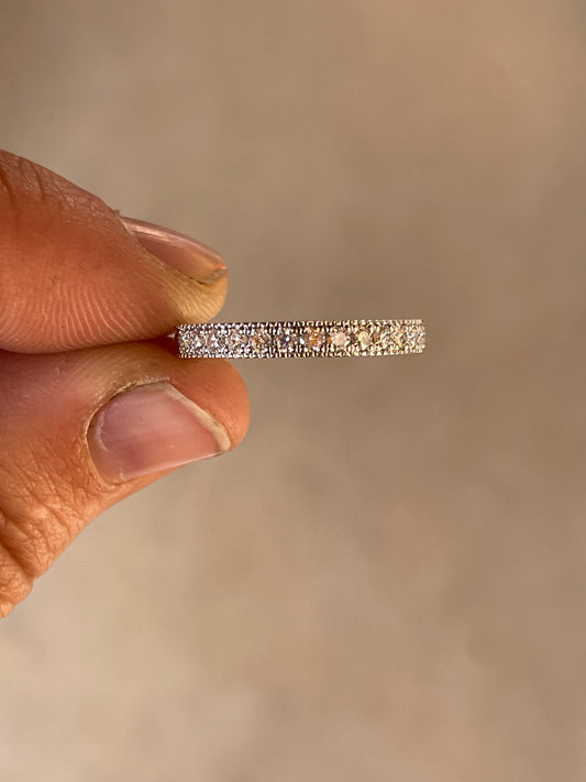 Jasper Moissanite Wedding Band