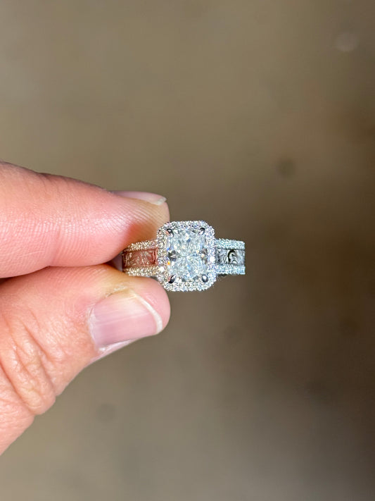 Kennedy 8.5US Cathedral Sterling Silver Engagement Ring Engagement Rings Tines Ranch Co