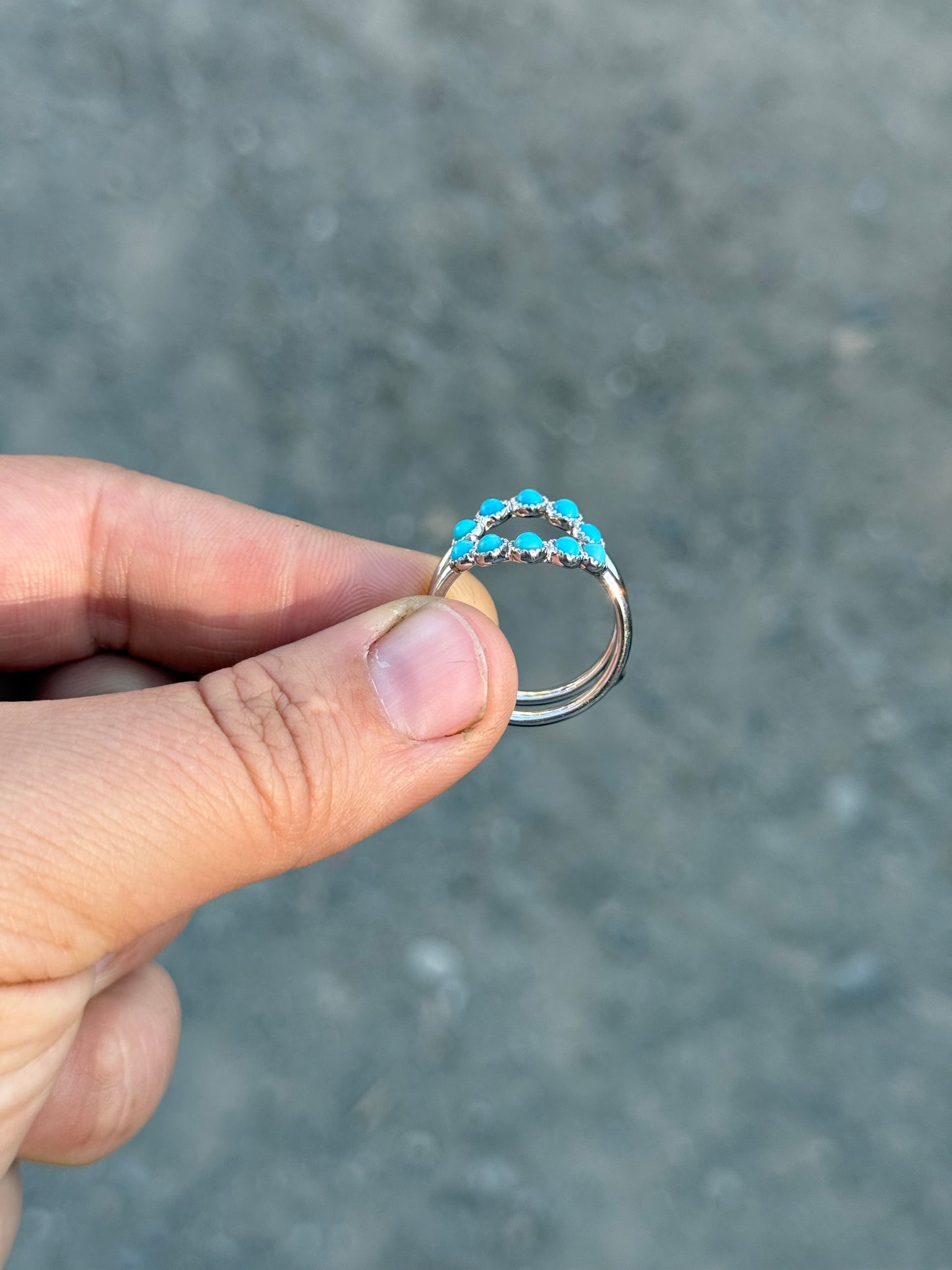 Ringo Jr. Insert Turquoise Wedding Band
