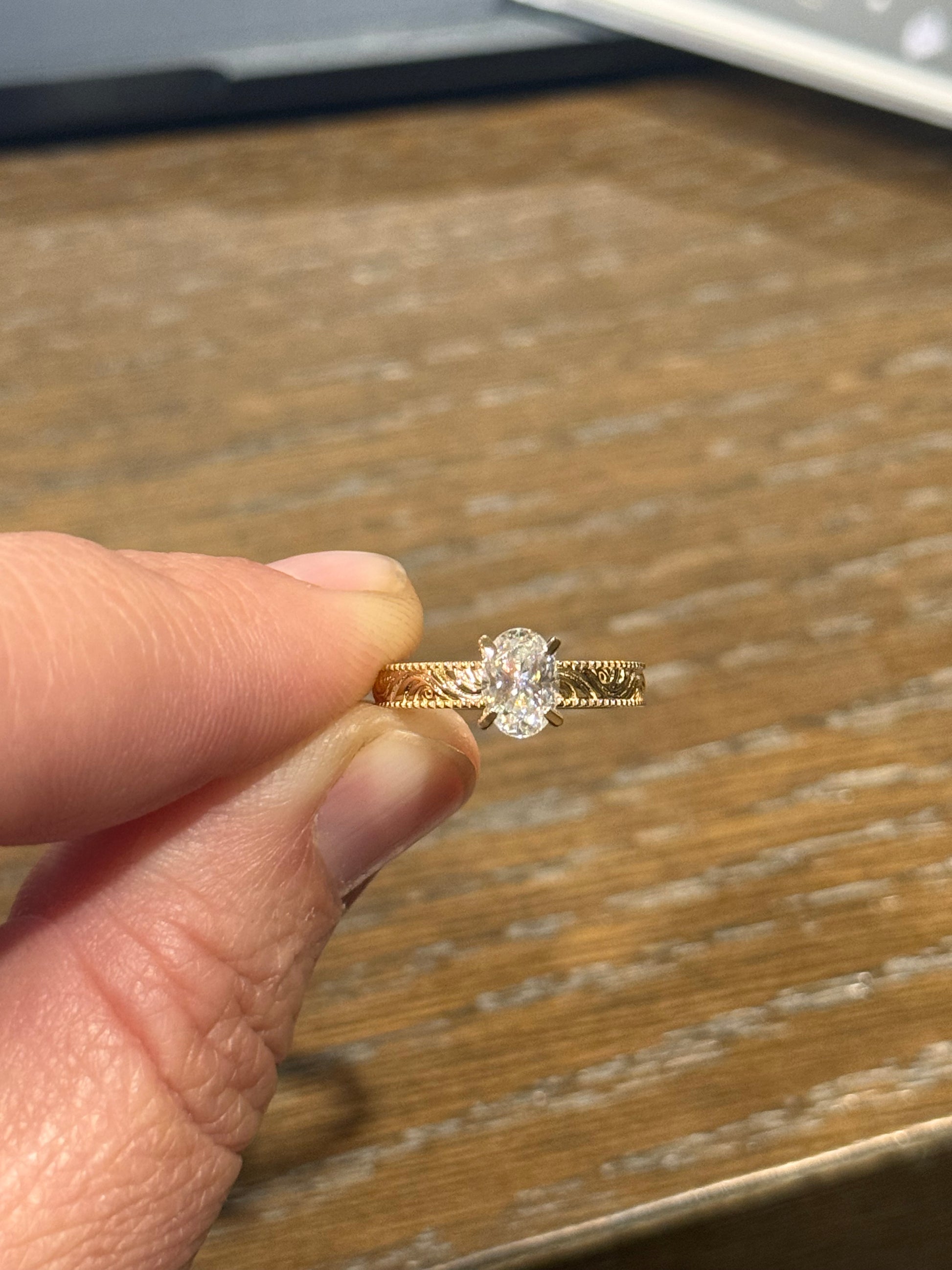 Jolene 1ct 4.5US 10K Yellow Gold Engagement Ring Engagement Rings Tines Ranch Co