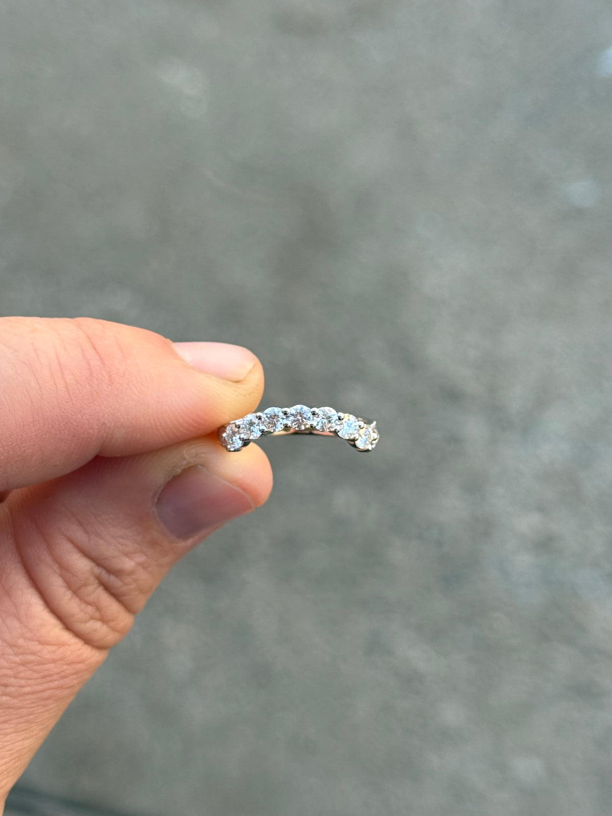 May Moissanite Wedding Band Tines Ranch Co
