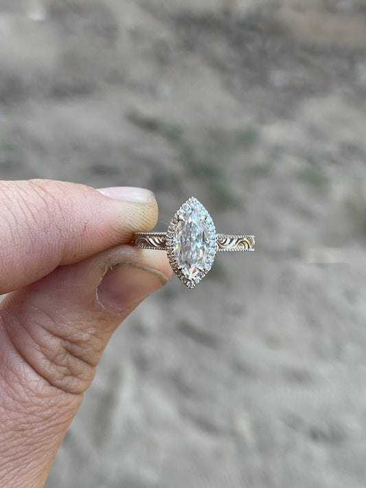 Rebecca Cathedral Sterling Silver Engagement Ring