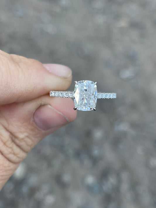 Kodi Cathedral Sterling Silver Engagement Ring
