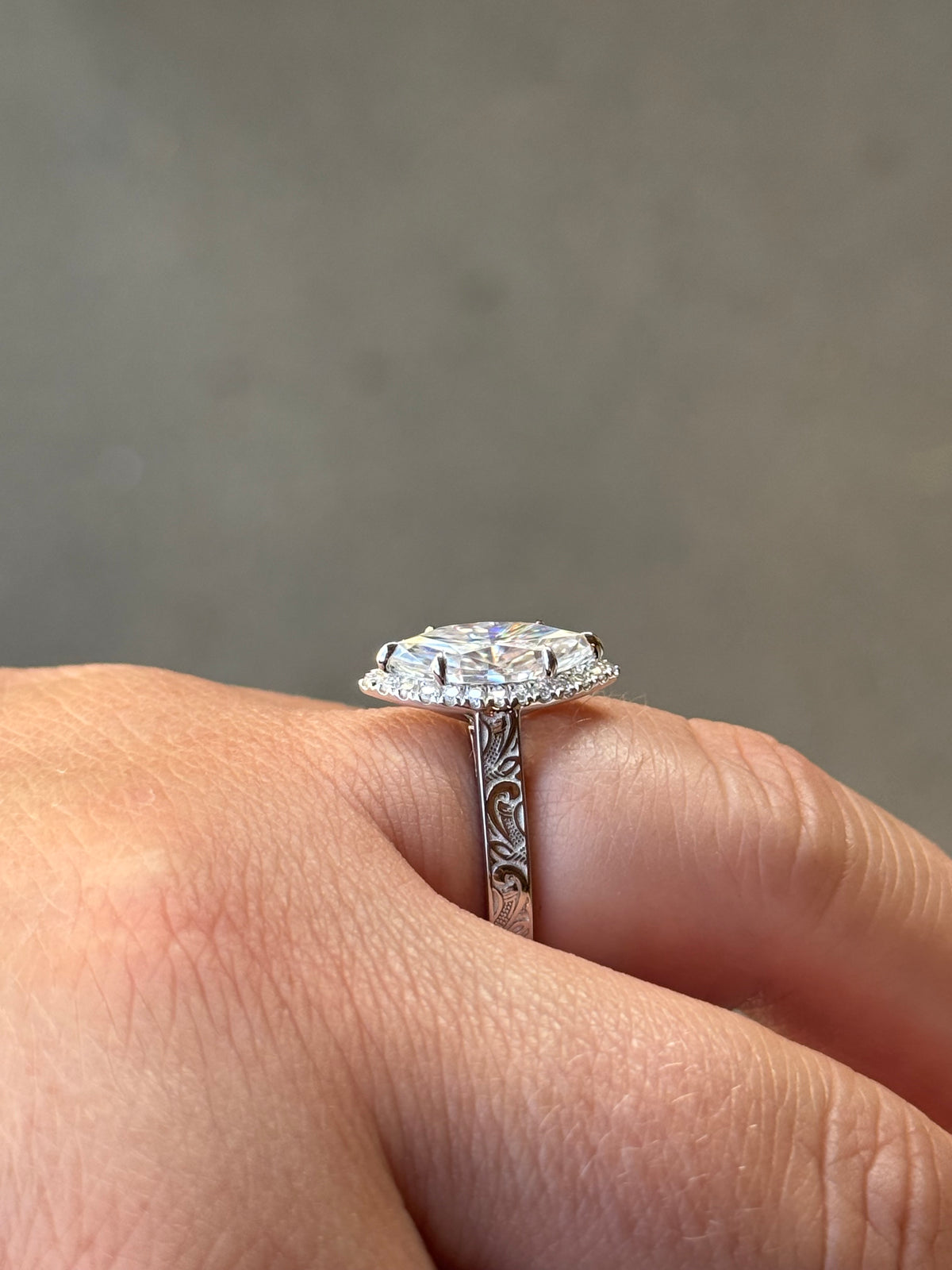Riviera Cathedral Sterling Silver Engagement Ring