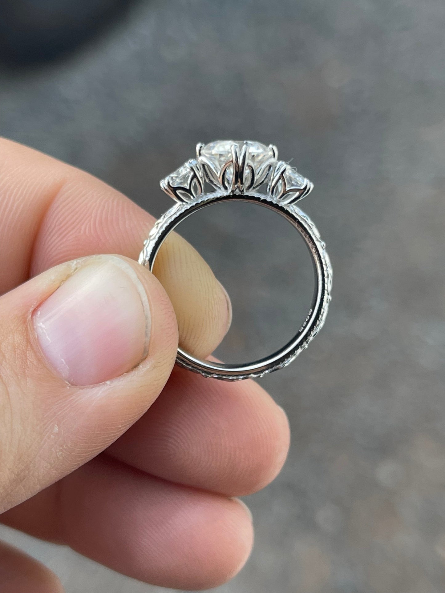 Brittany Sterling Silver Engagement Ring