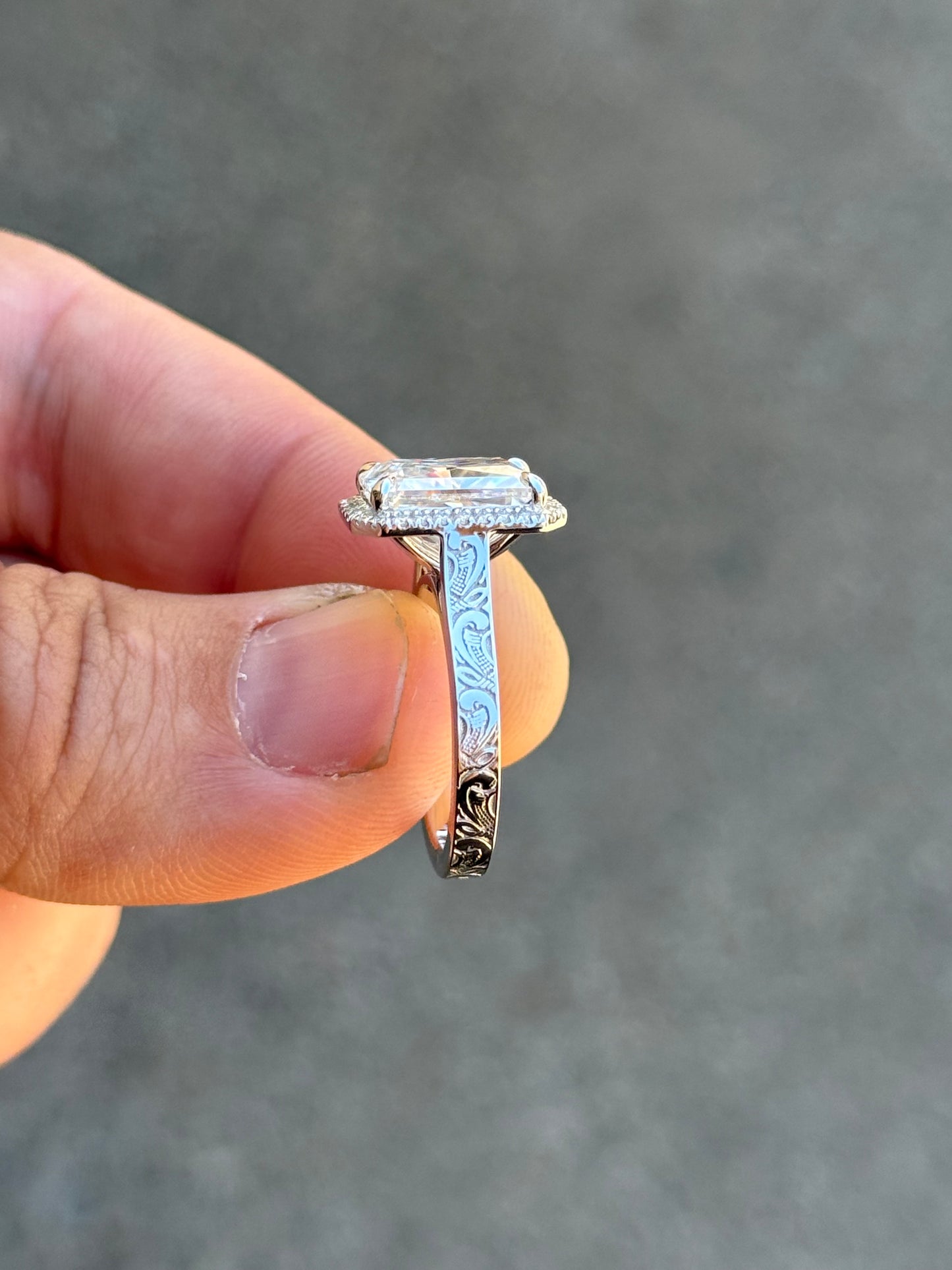 Nadeen 4ct Cathedral Diamond Engagement Ring