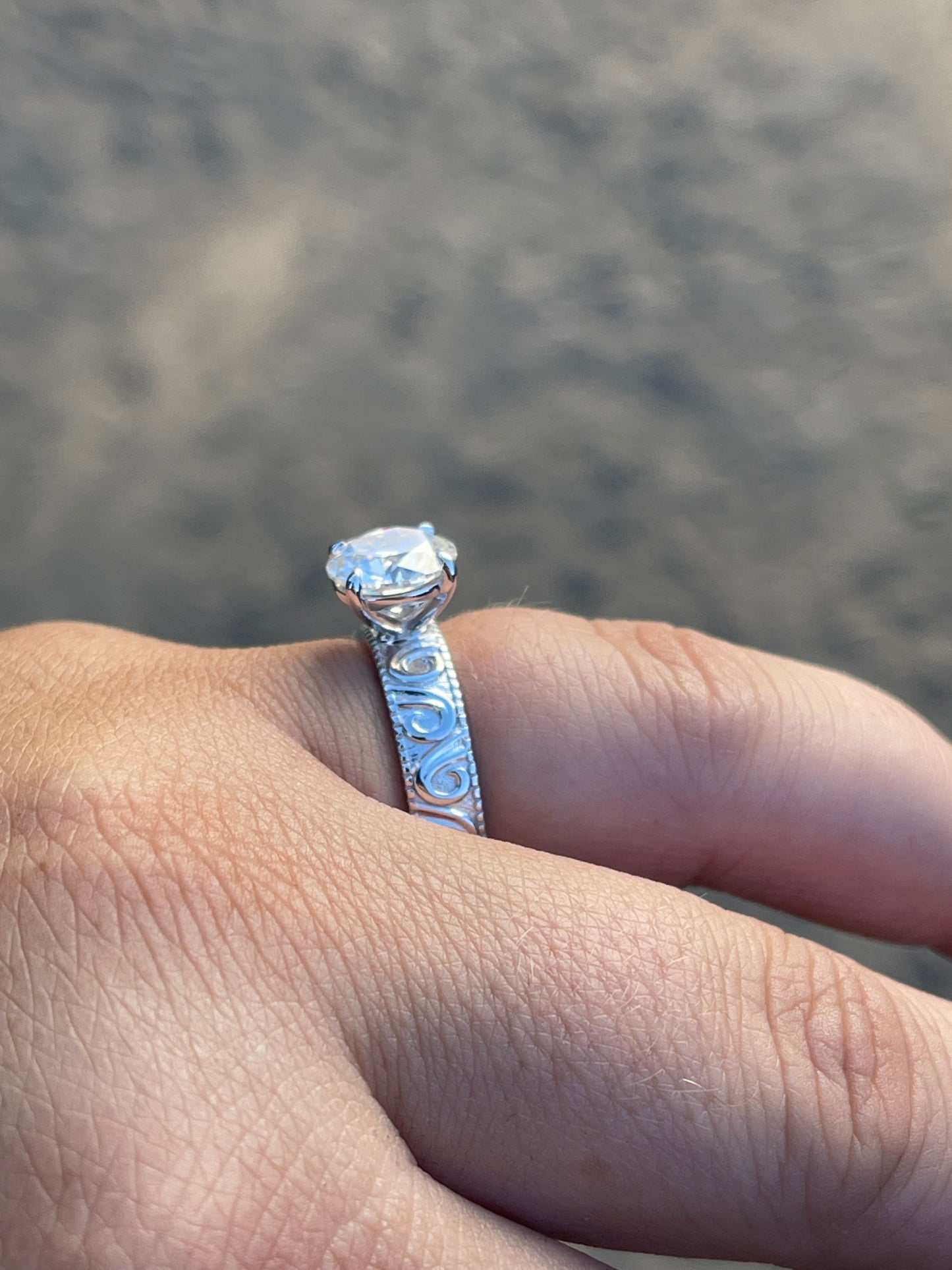 Kira Sterling Silver Engagement Ring