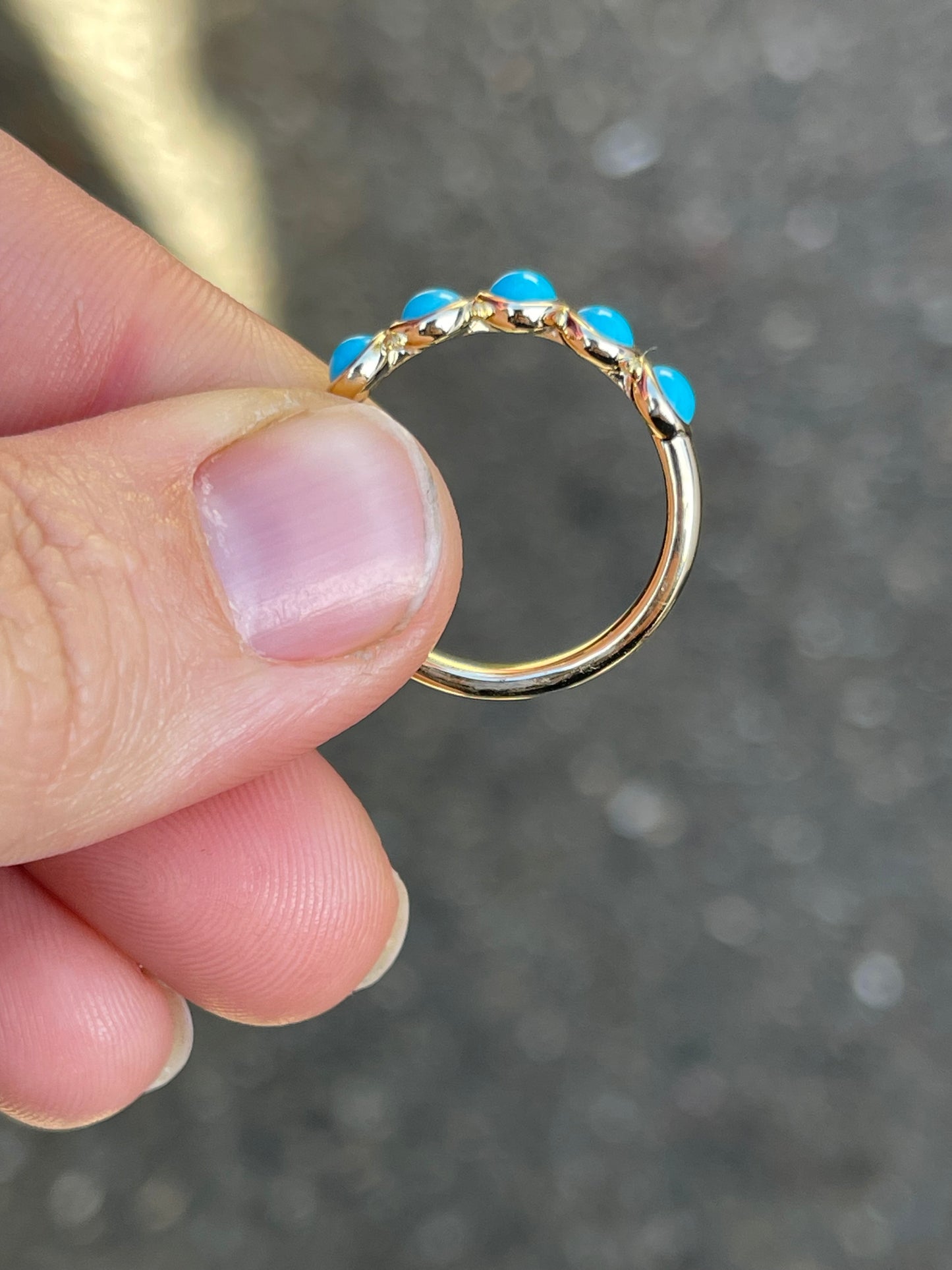 Ringo Turquoise Wedding Band