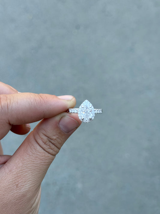 Juniper Pave Sterling Silver Engagement Ring