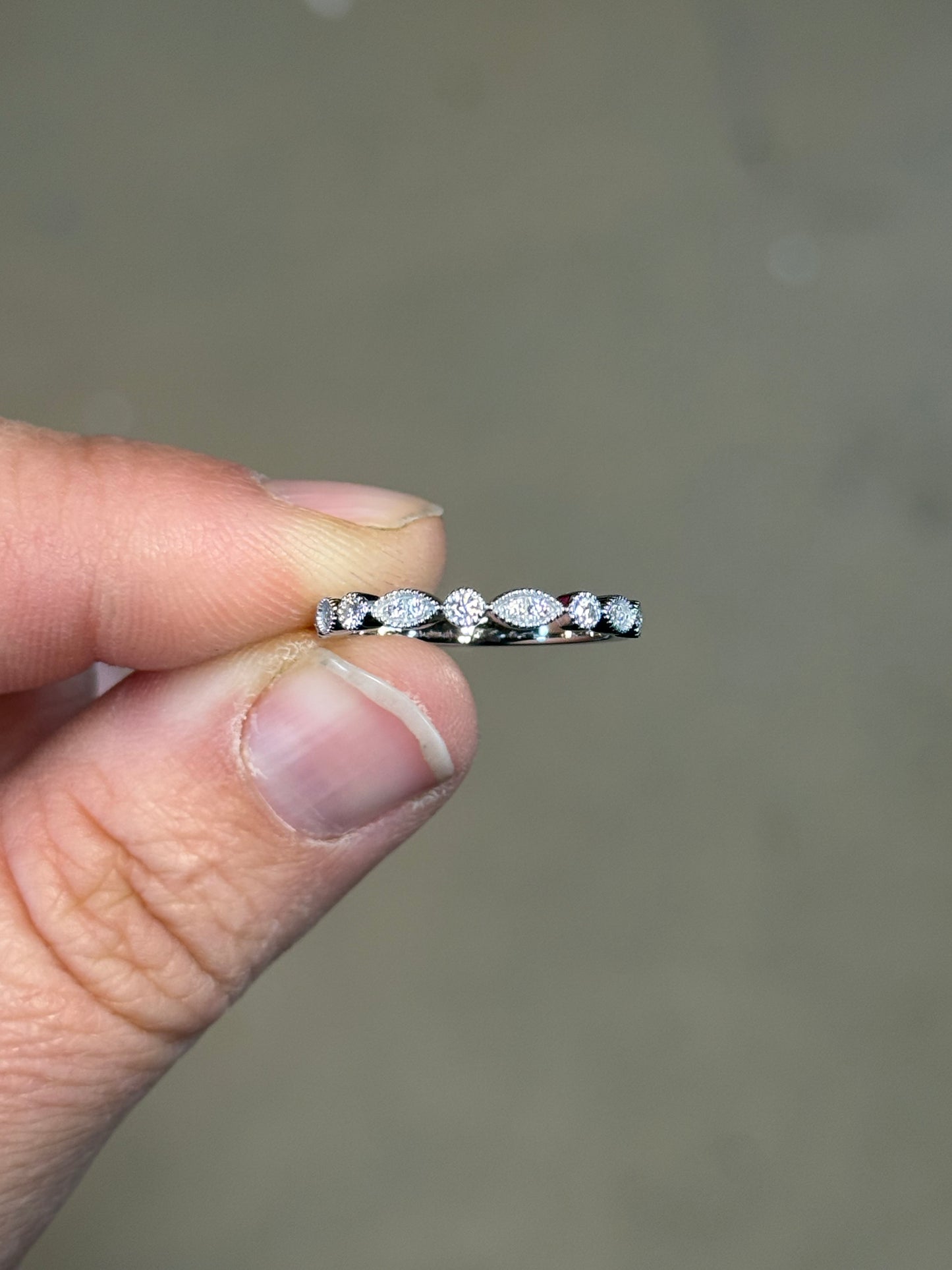 Mariposa Moissanite Wedding Band Tines Ranch Co