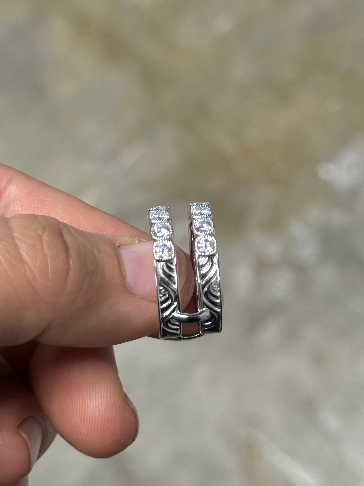 Bentley Moissanite Insert Wedding Band