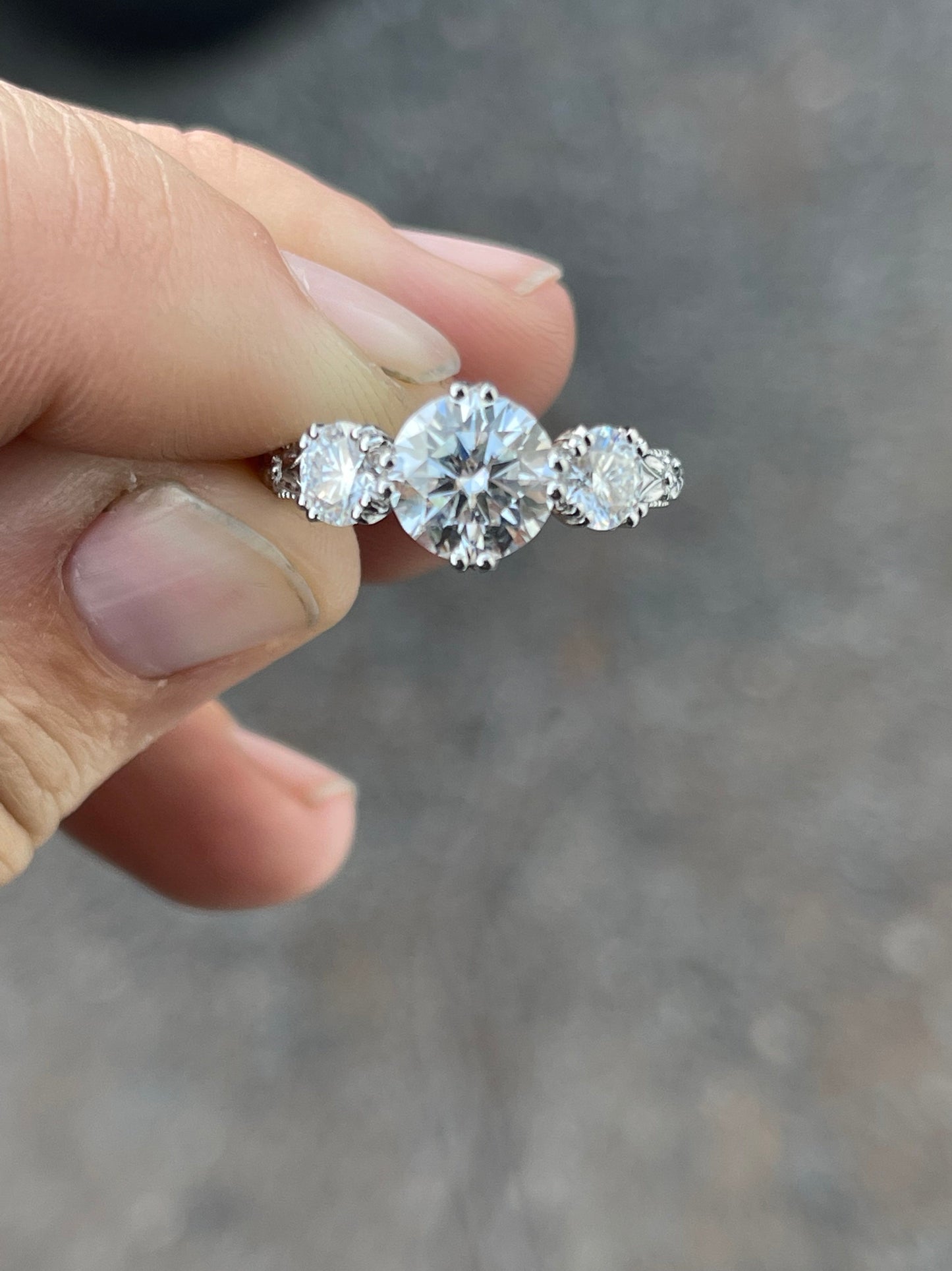 Brittany Sterling Silver Engagement Ring