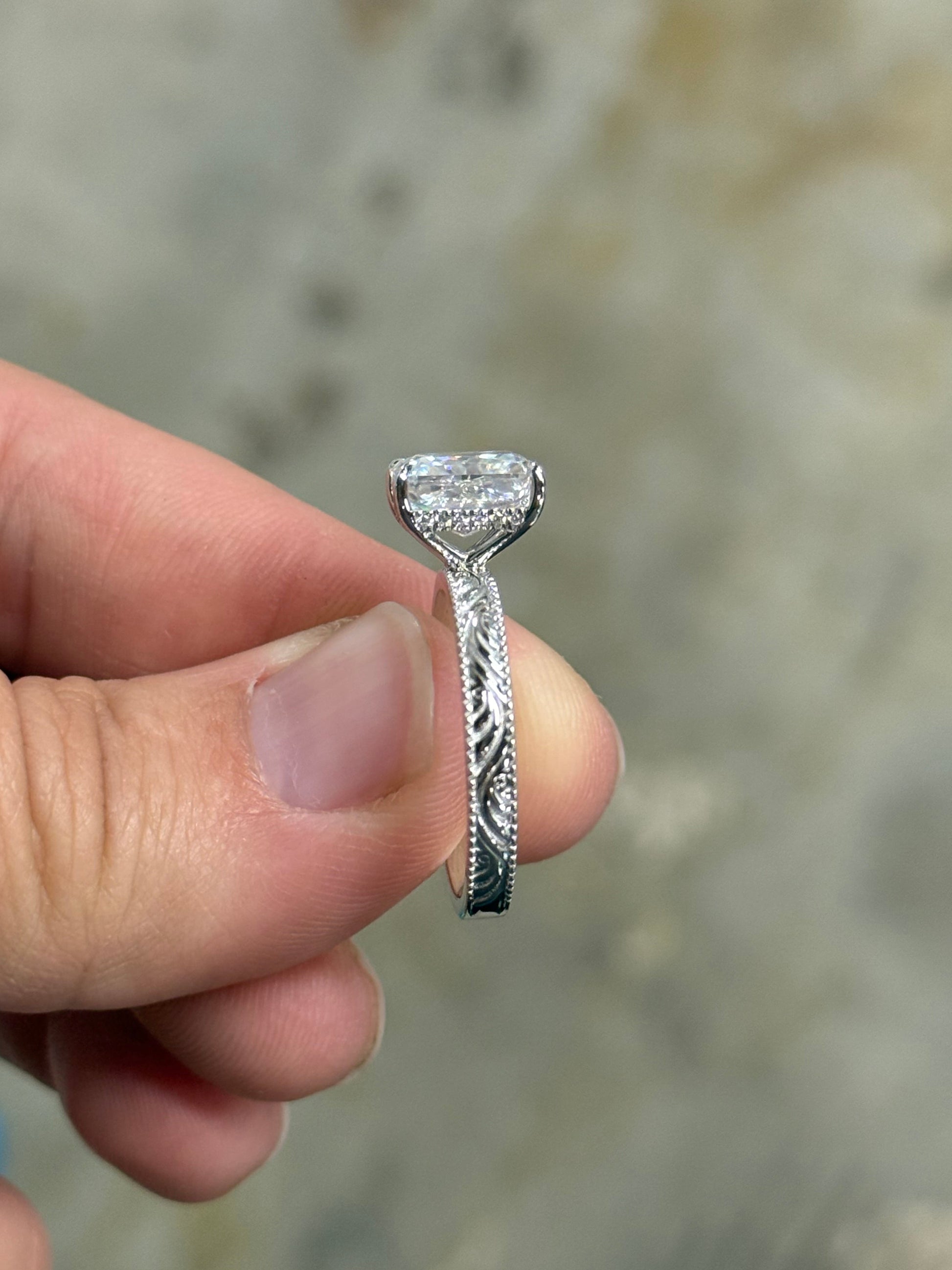 Beth DIAMOND Hidden Halo Engagement Ring Engagement Rings Tines Ranch Co