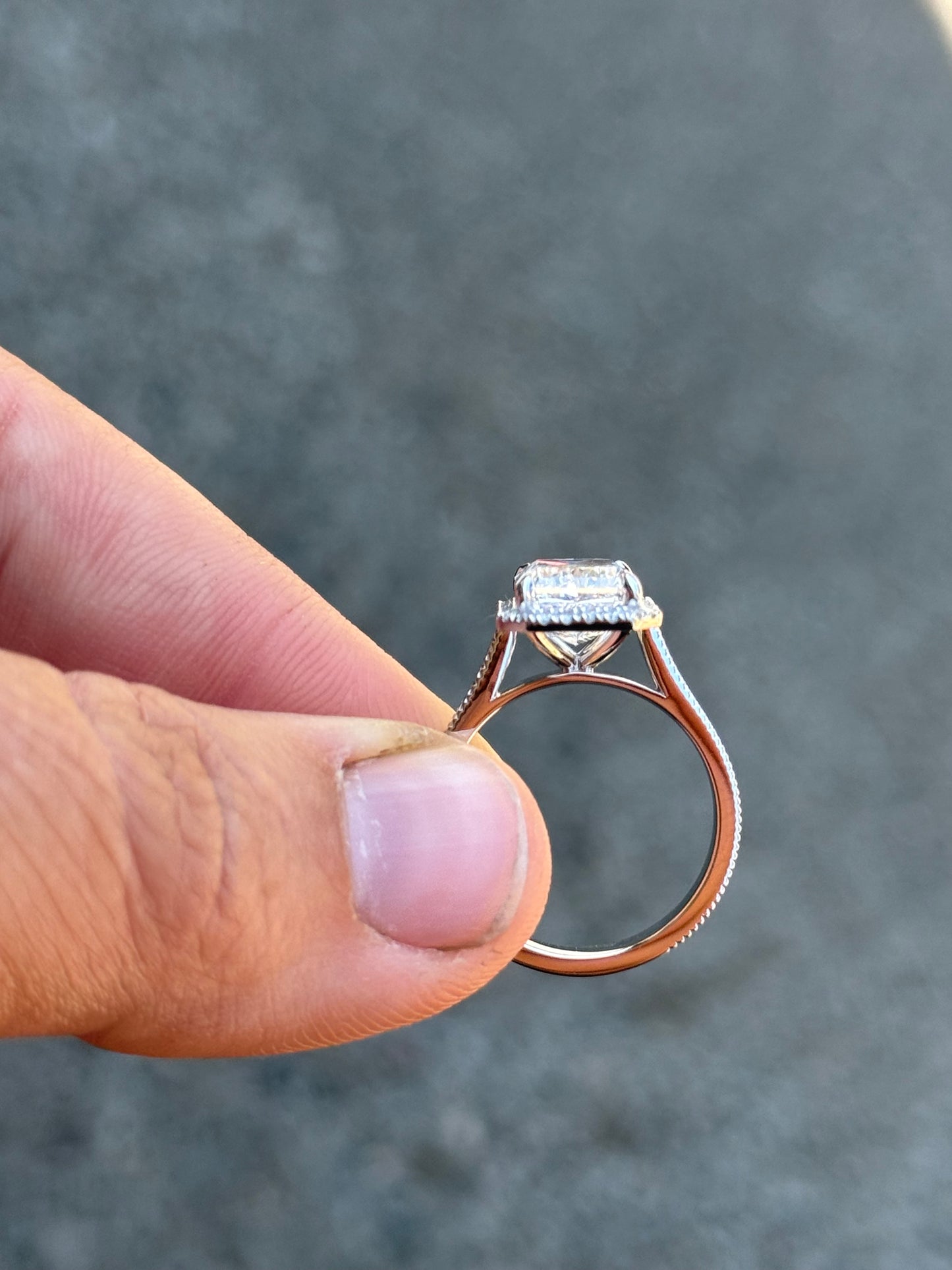 Bernadette 4.5ct 7.5US 14K White Gold DIAMOND Engagement Ring Engagement Rings Tines Ranch Co