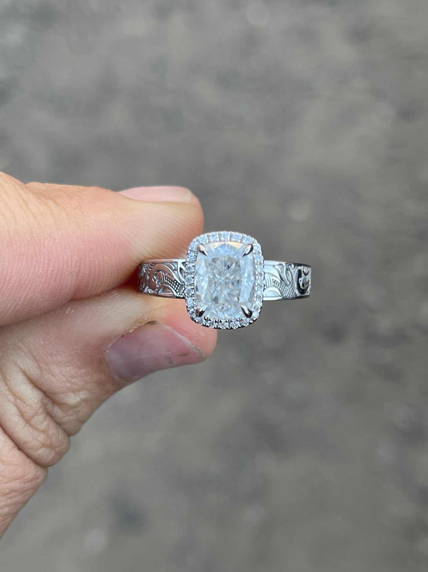 Gwen Sterling Silver Engagement Ring