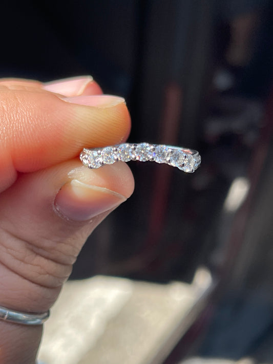 Mae Moissanite Wedding Band