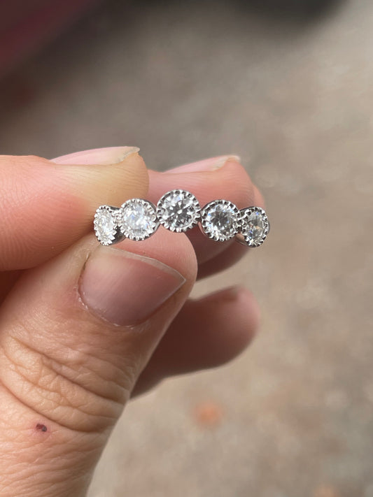 Ree Moissanite Wedding Band