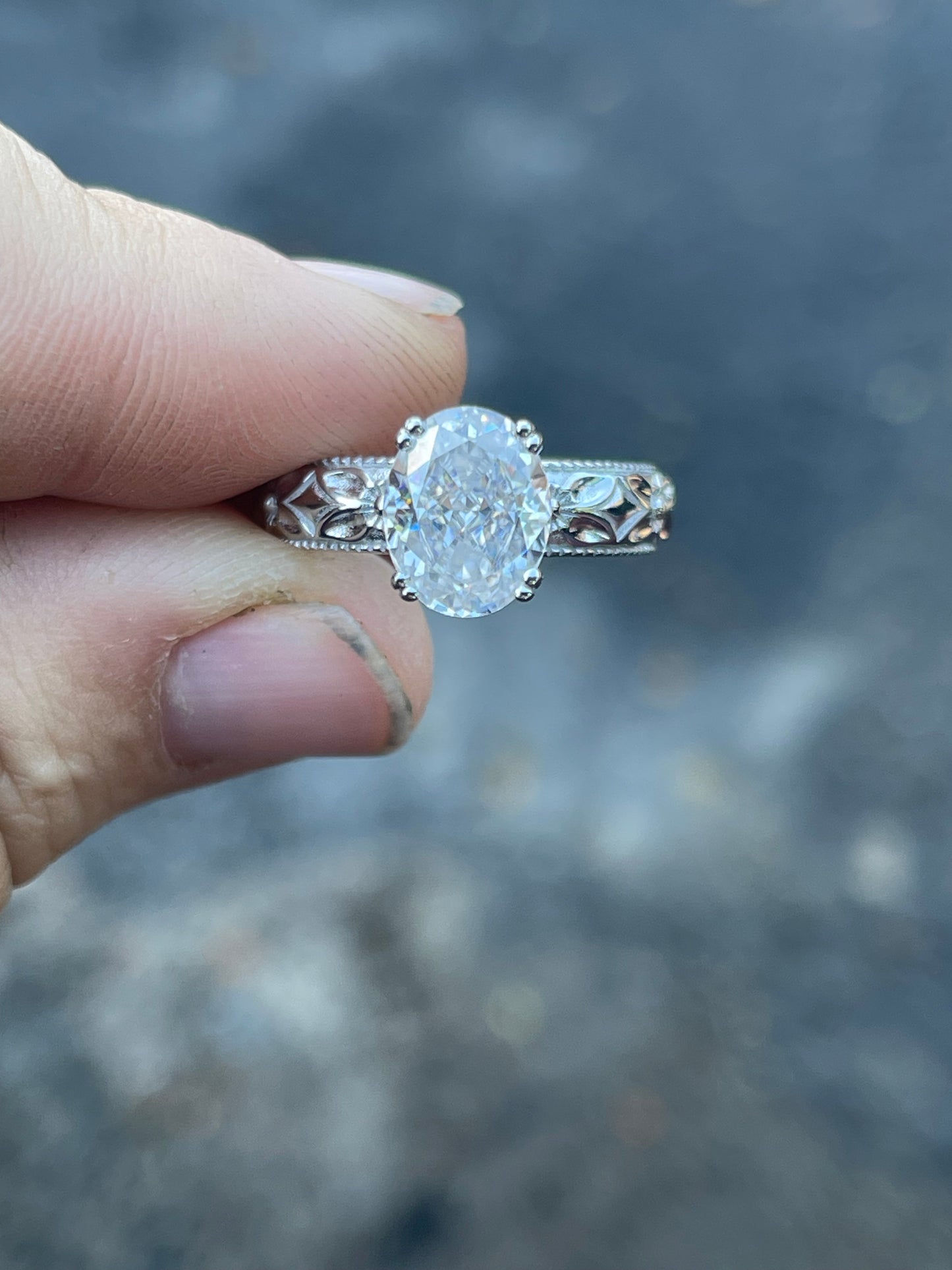 Maria Sterling Silver Engagement Ring