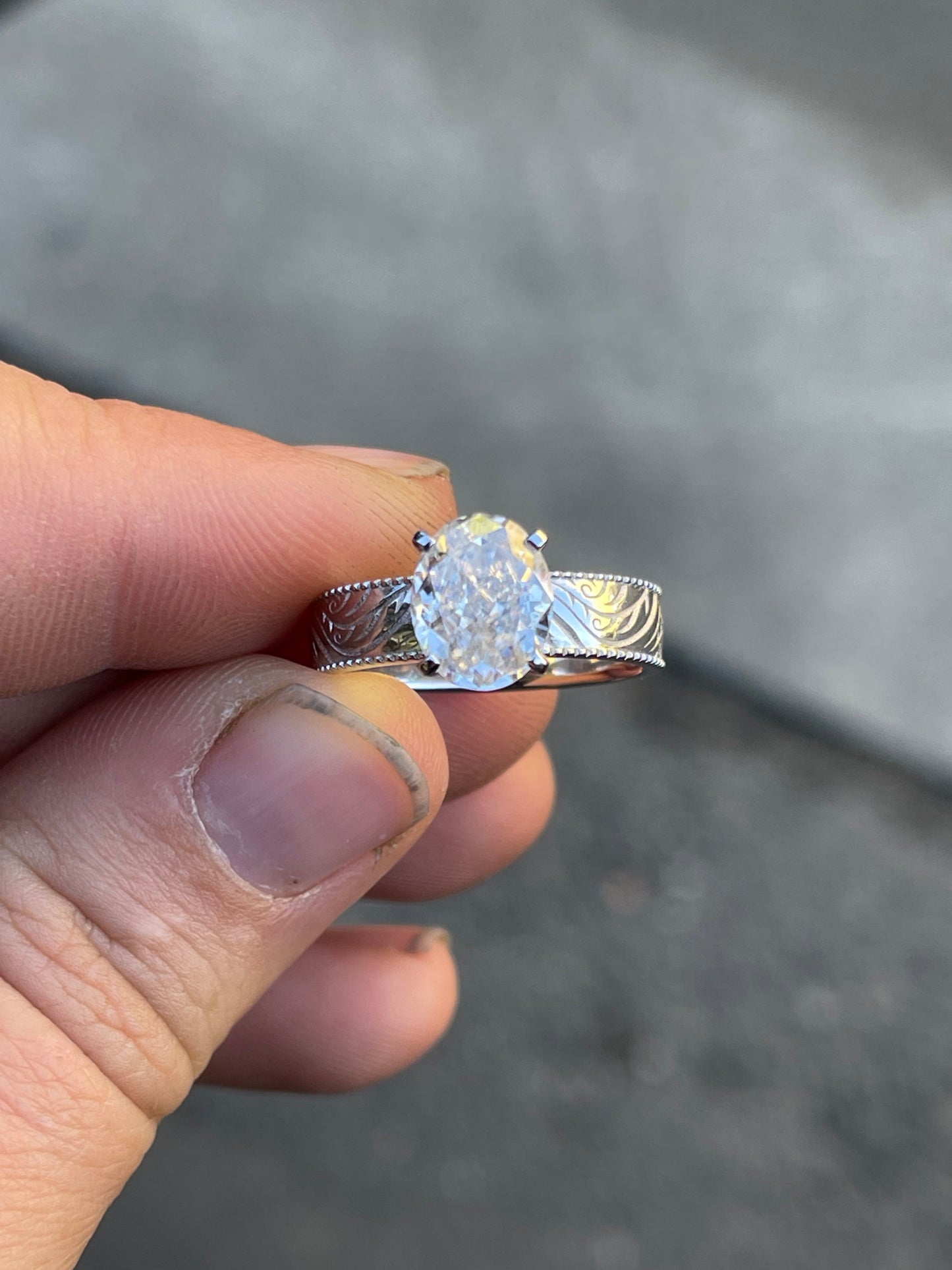 Hailey Sterling Silver Engagement Ring