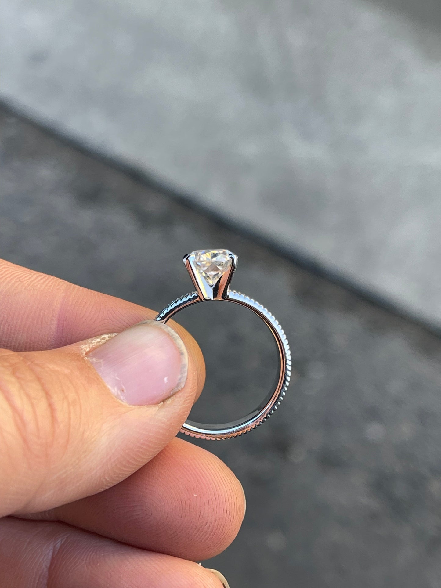 Hailey Sterling Silver Engagement Ring