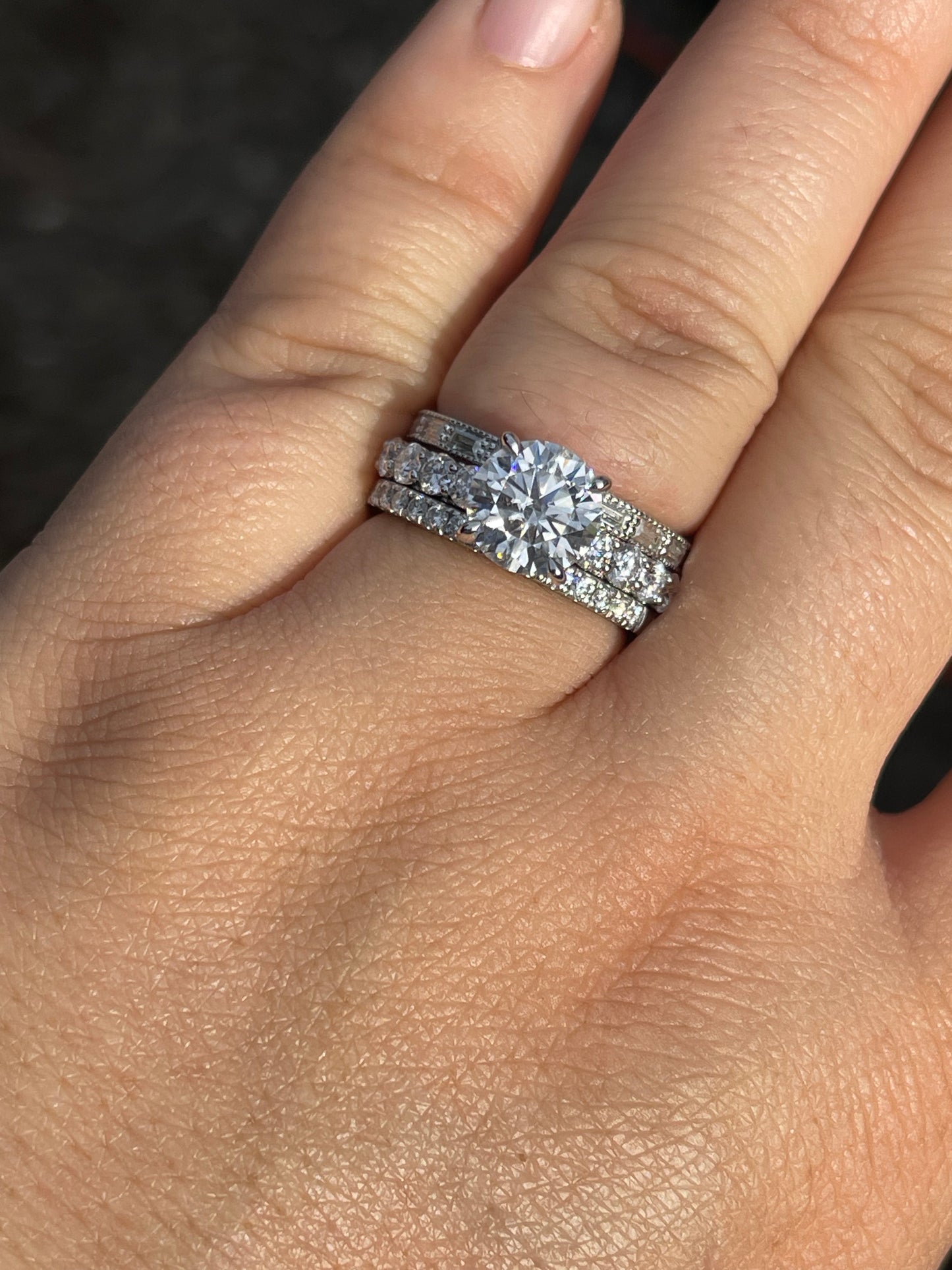 Lorraine Moissanite Wedding Band