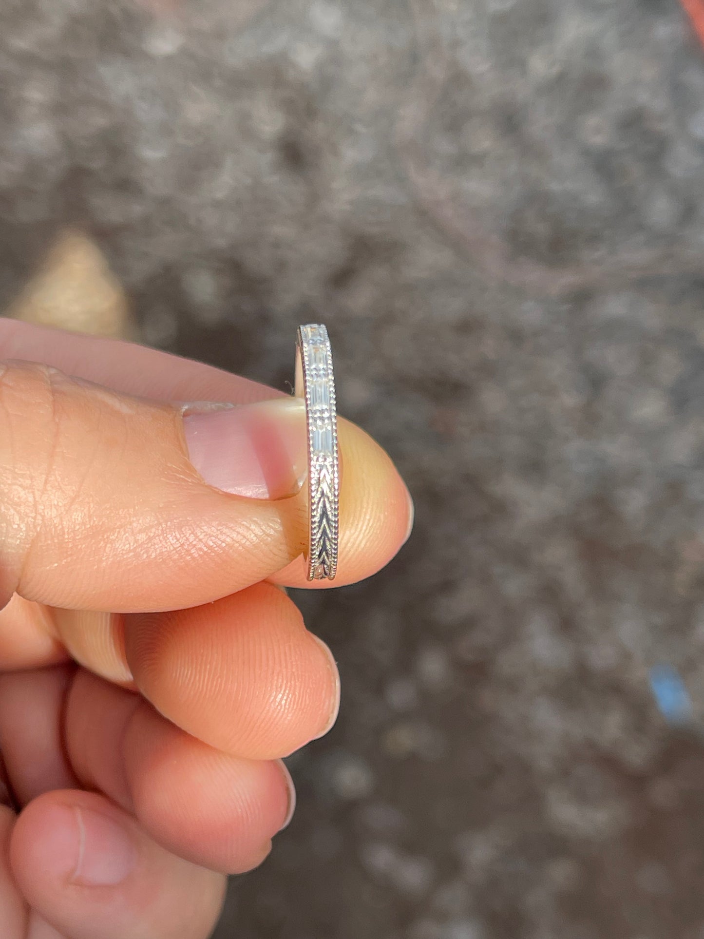 Lorraine Moissanite Wedding Band