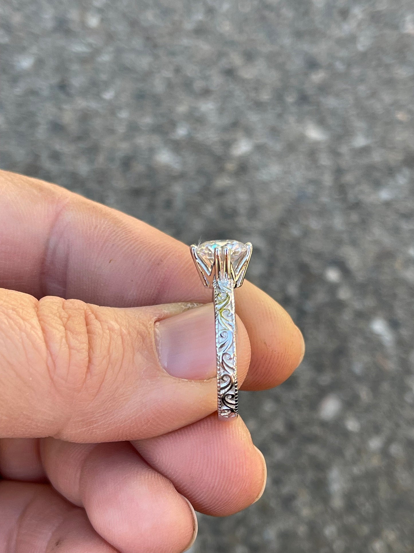 Clementine Sterling Silver Engagement Ring