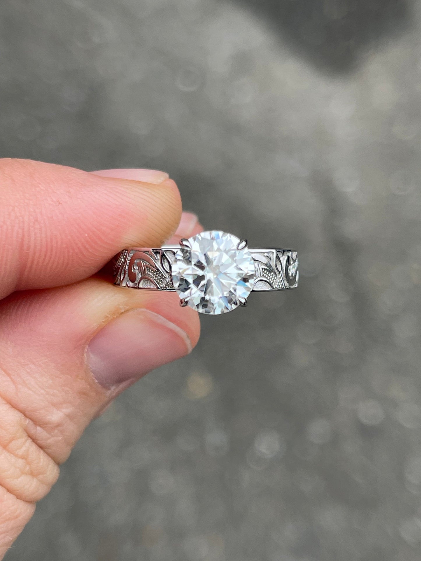 Brielle Sterling Silver Engagement Ring