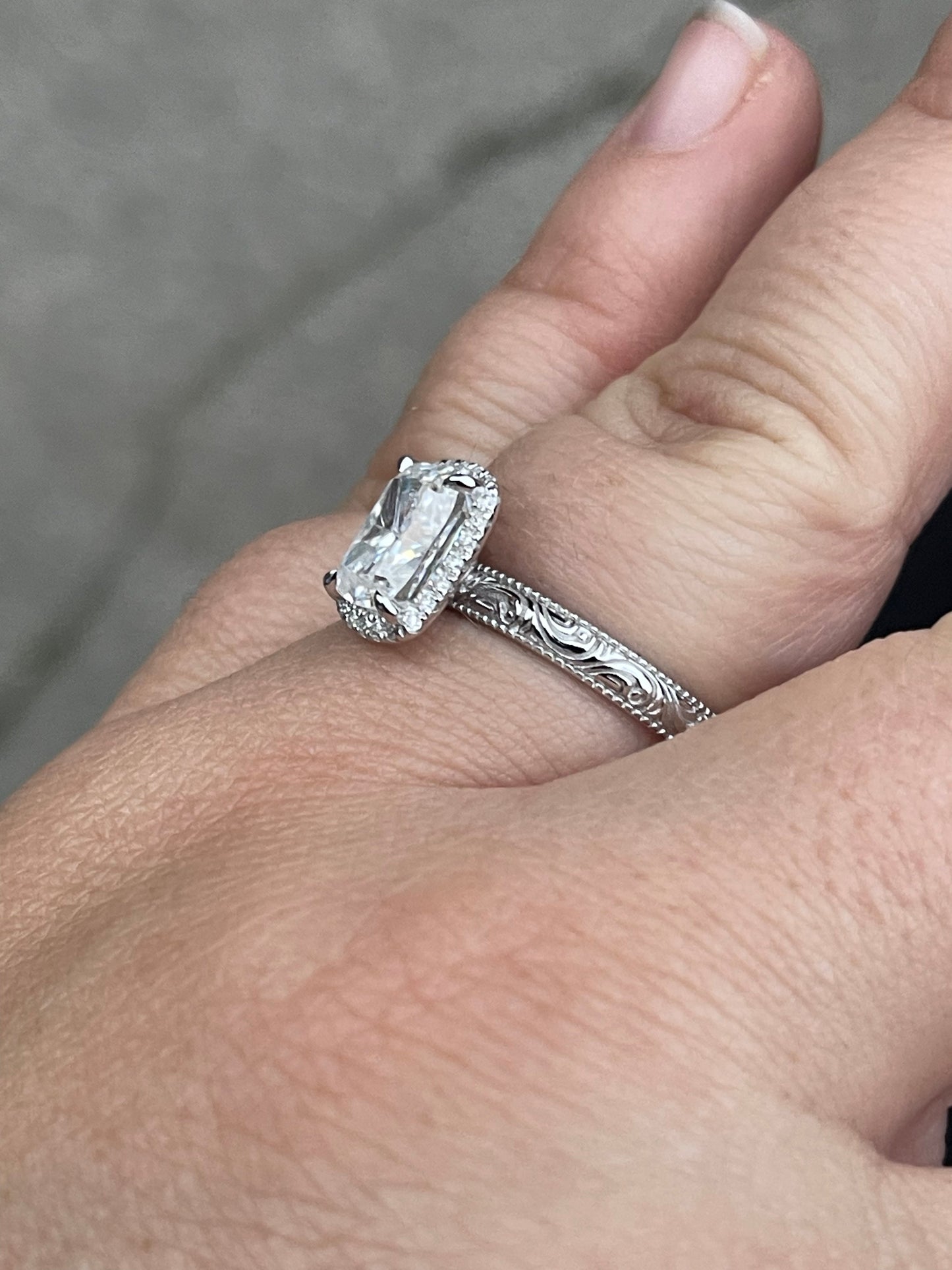 Aspen Sterling Silver Engagement Ring