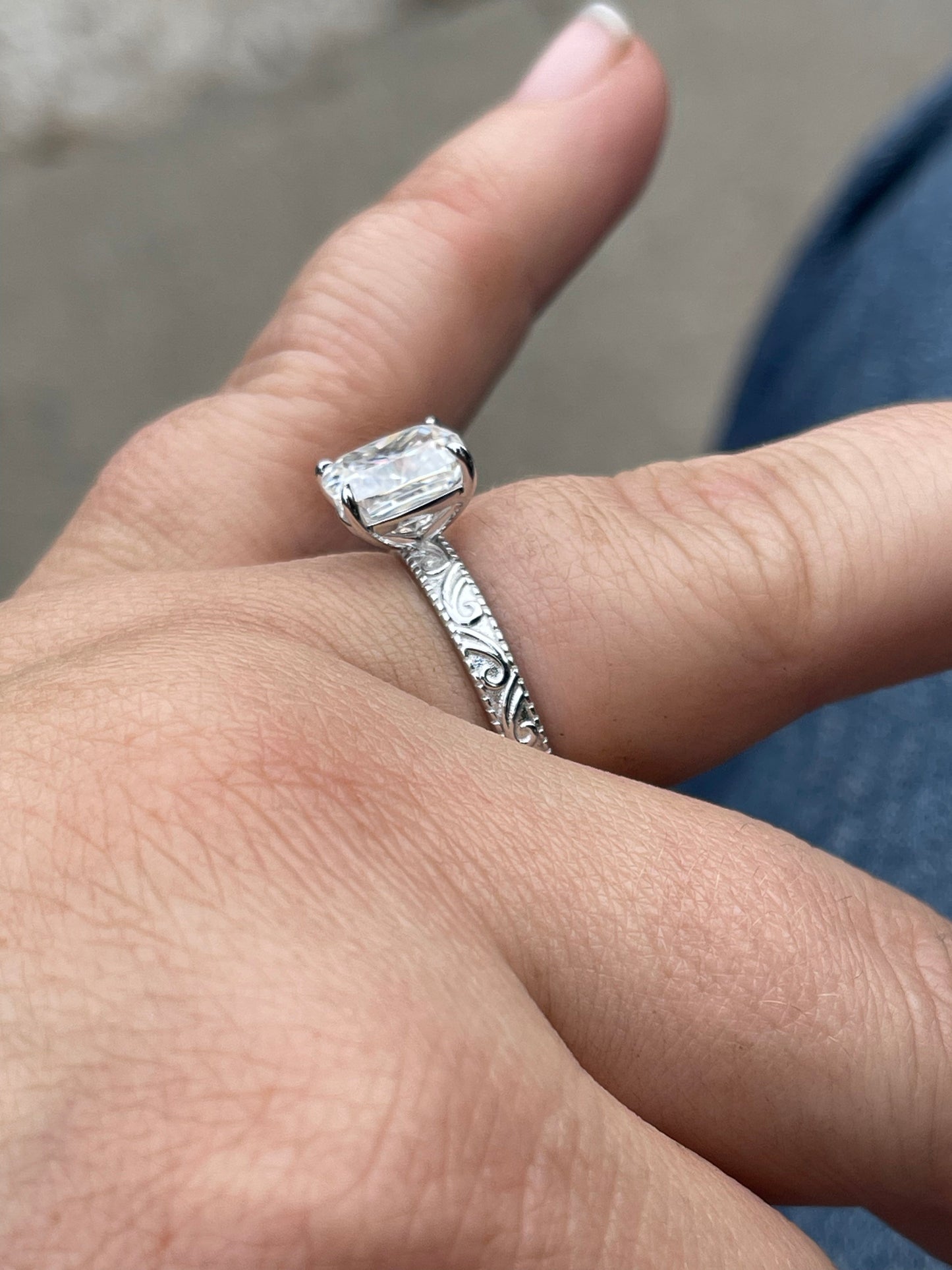 Audrey Sterling Silver Engagement Ring