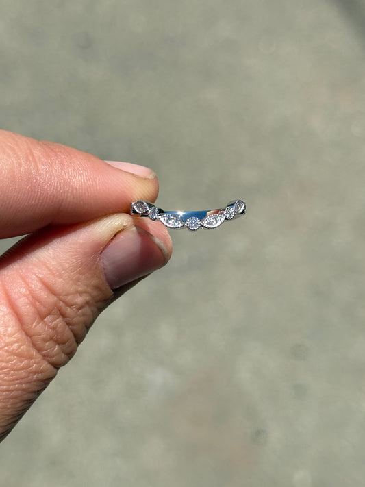 Mariposa Curved Moissanite Wedding Band Tines Ranch Co
