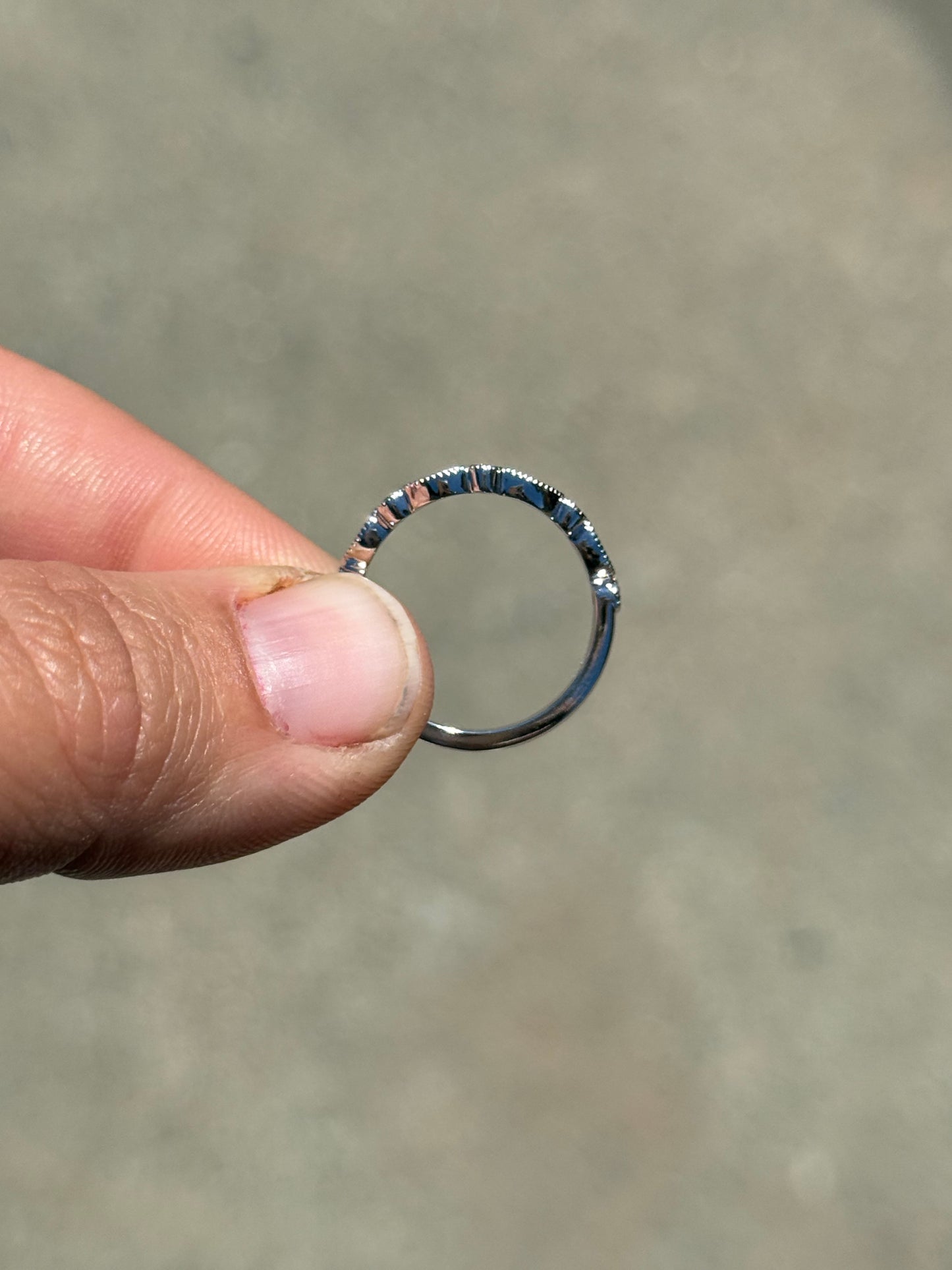 Mariposa Curved Moissanite Wedding Band Tines Ranch Co