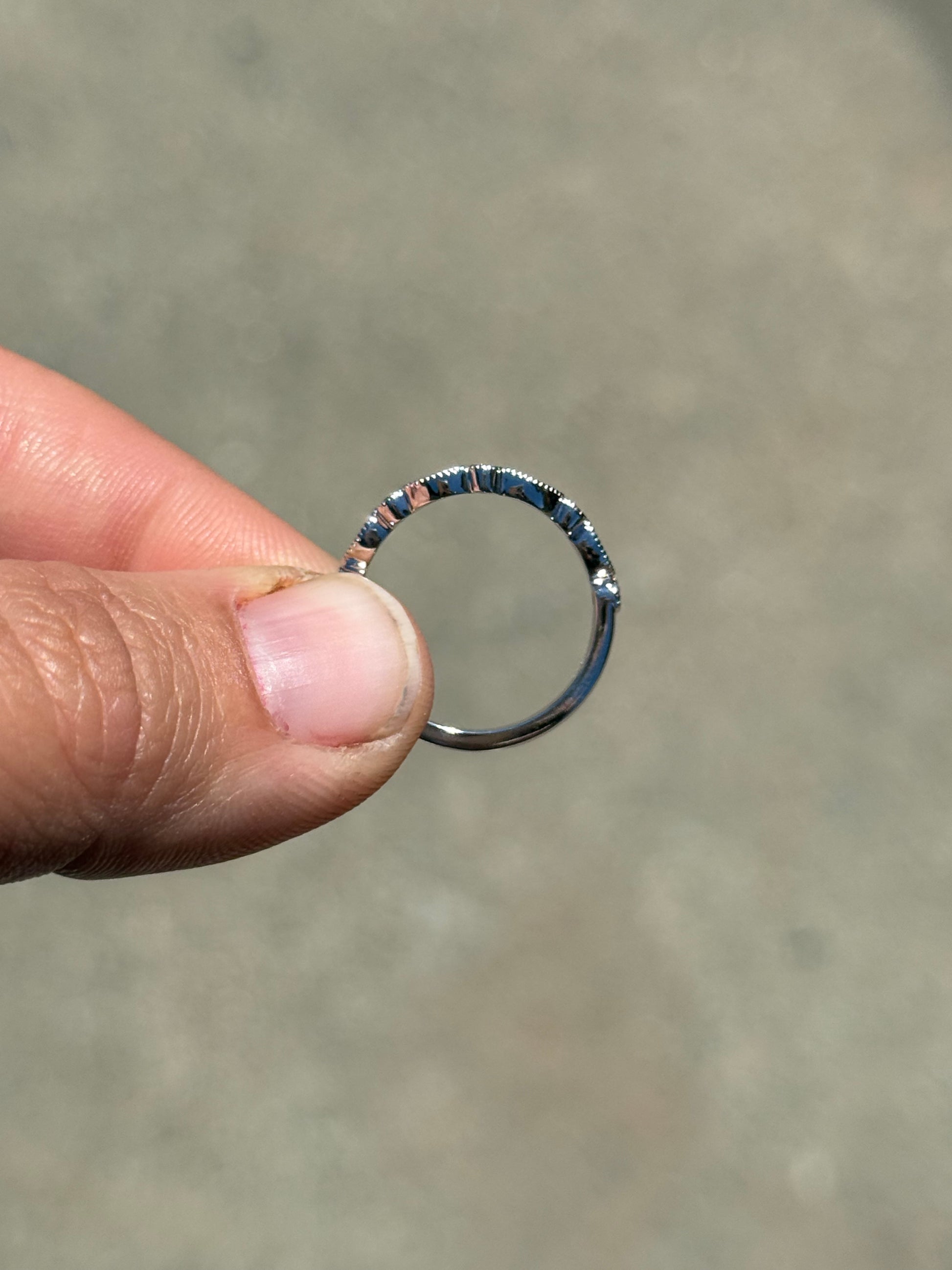 Mariposa Curved Moissanite Wedding Band Tines Ranch Co