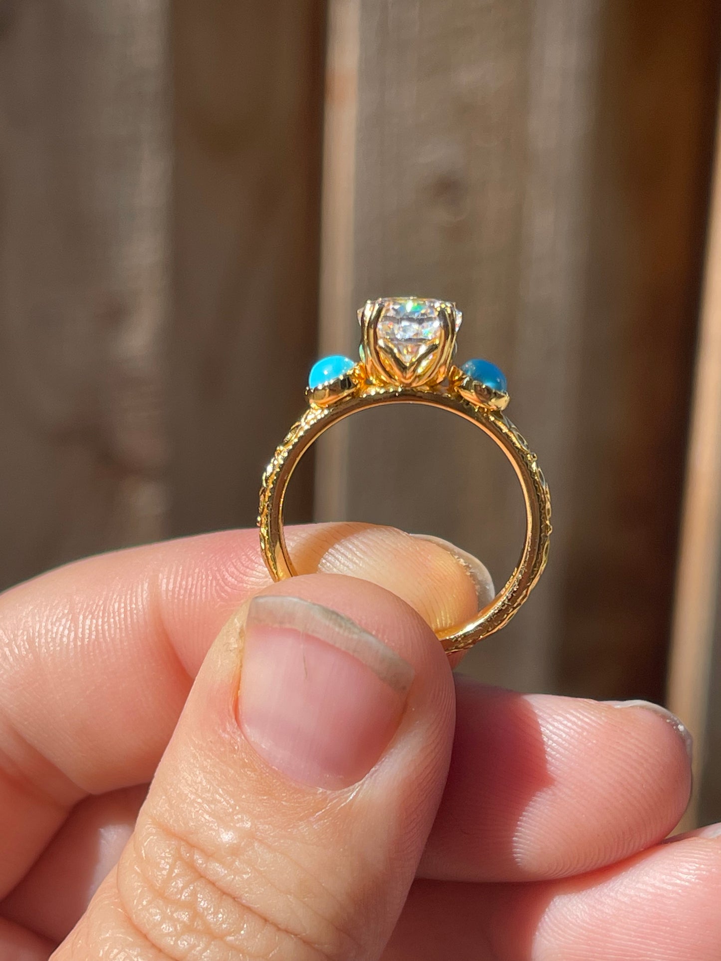 Victoria Turquoise Engagement Ring