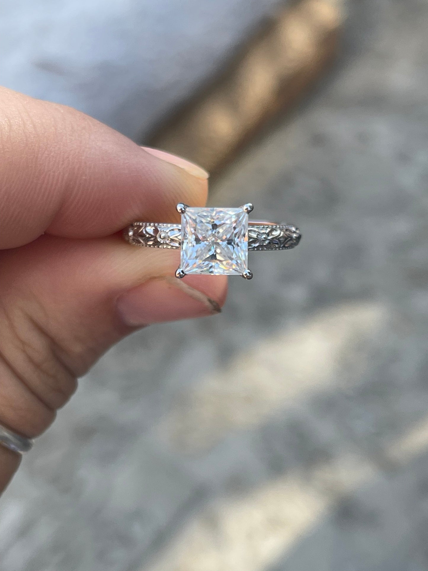 Ember Sterling Silver Engagement Ring