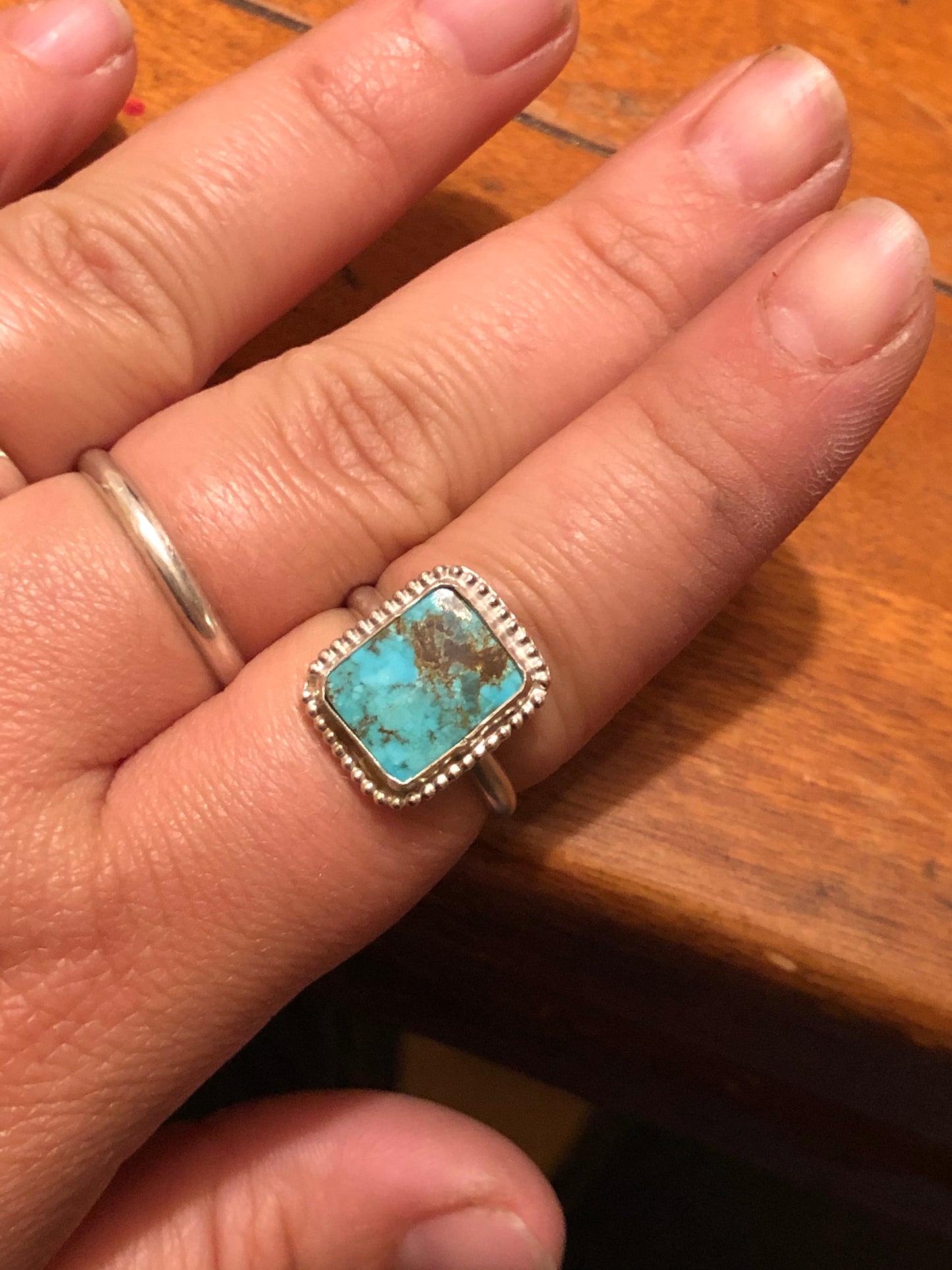 9.5US Ty Nevada Turquoise Sterling Silver Ring